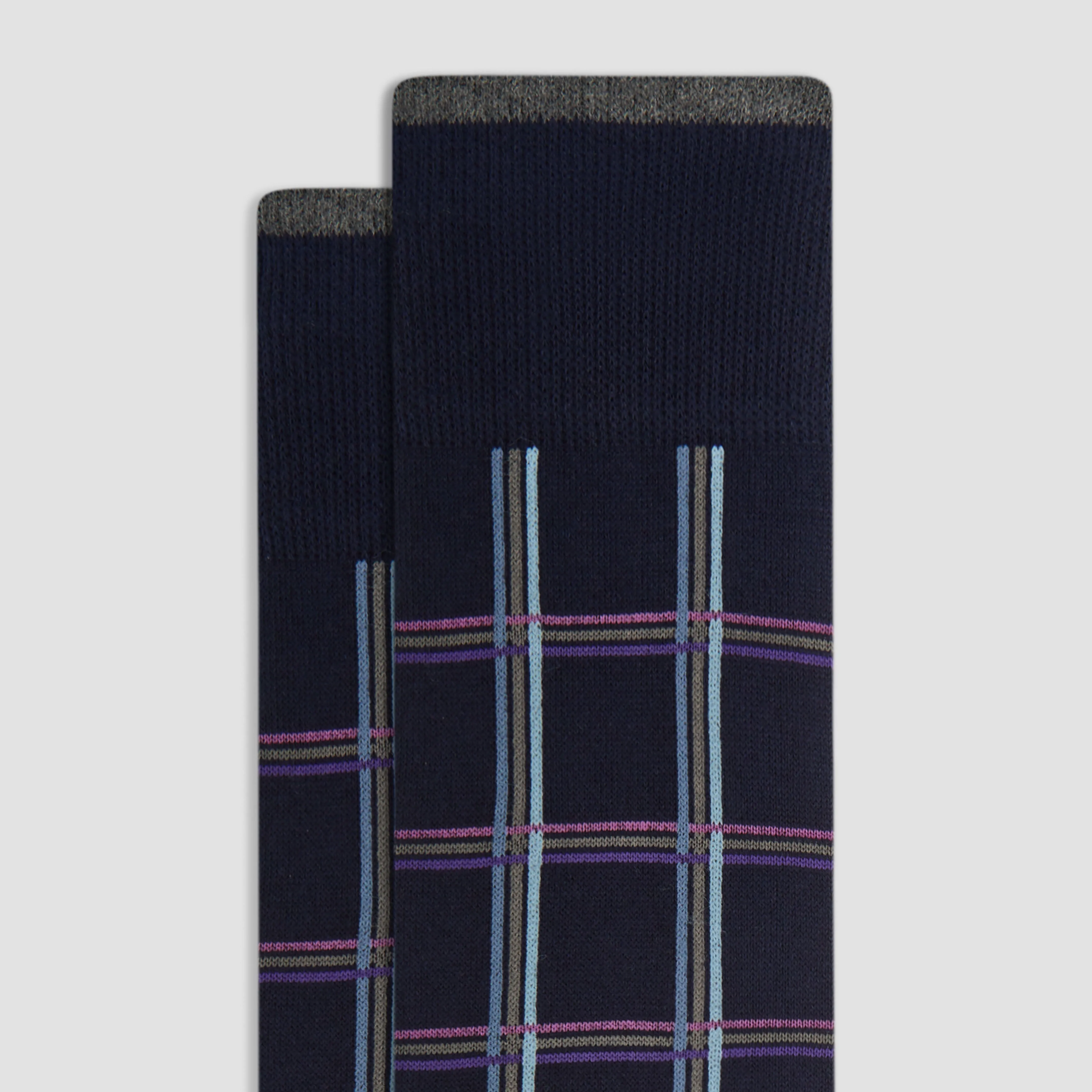 Checkered Cashmere Mid-Calf Socks