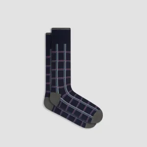 Checkered Cashmere Mid-Calf Socks