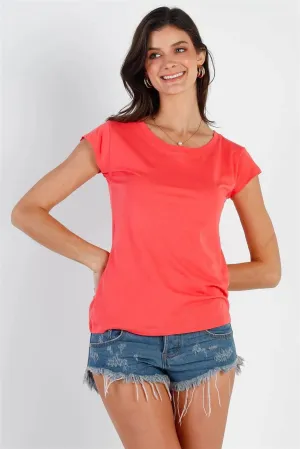 Coral Short Sleeve T-Shirt Top /2-2-2