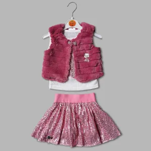 Cozy Fur Style Party Wear