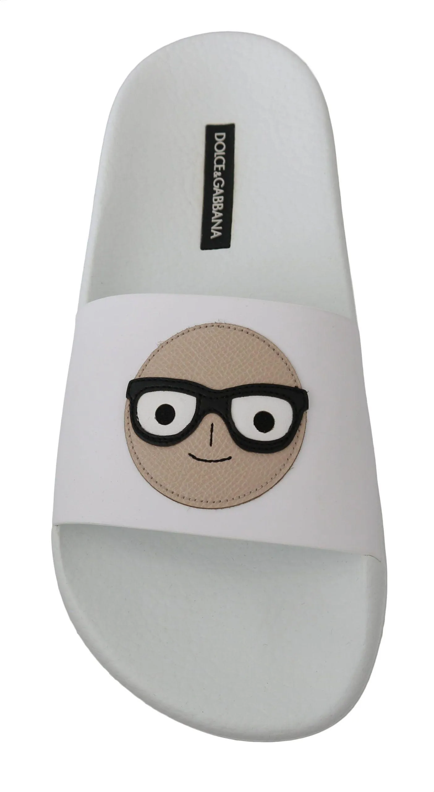 Dolce & Gabbana Chic White Slide Sandaler- Luxury Summer Footwear