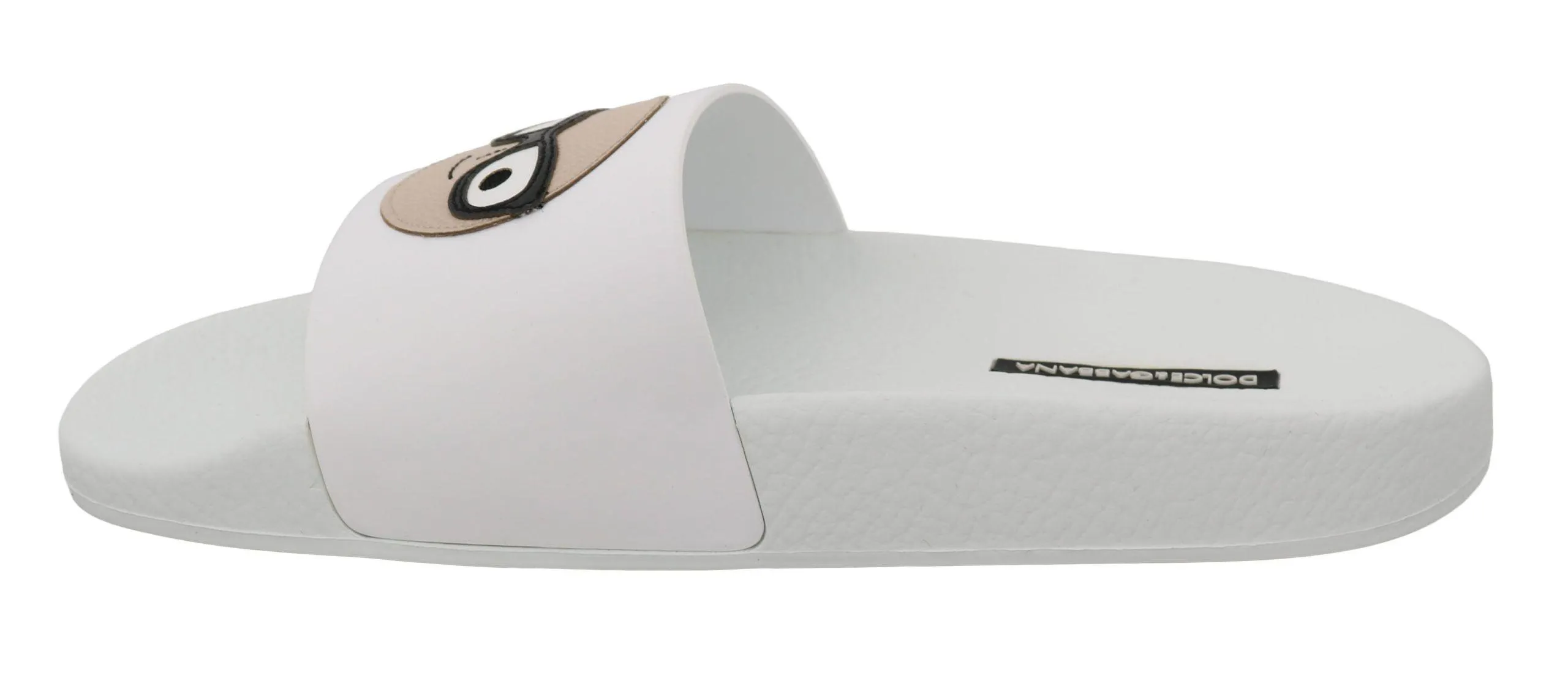 Dolce & Gabbana Chic White Slide Sandaler- Luxury Summer Footwear