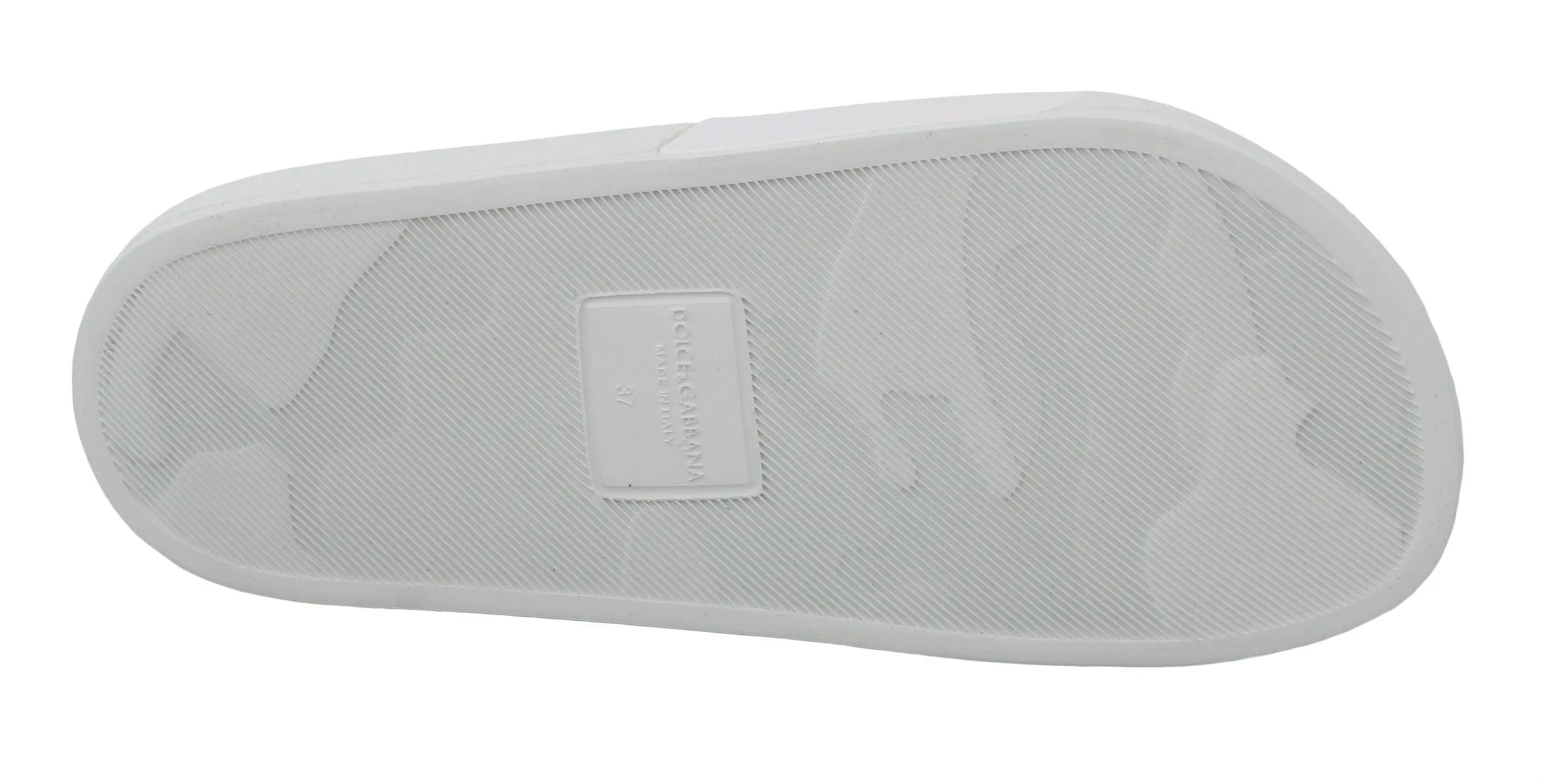 Dolce & Gabbana Chic White Slide Sandaler- Luxury Summer Footwear