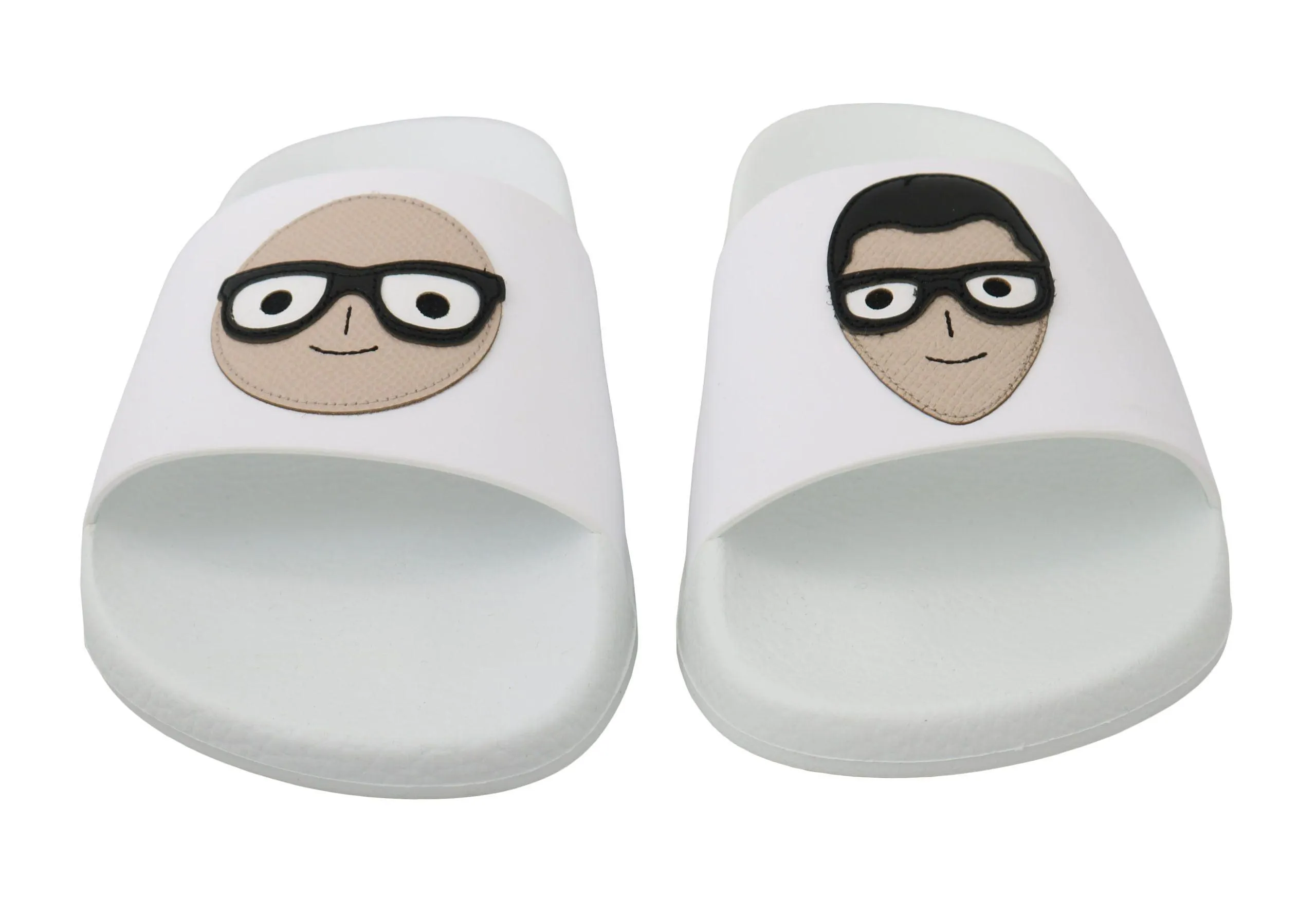 Dolce & Gabbana Chic White Slide Sandaler- Luxury Summer Footwear