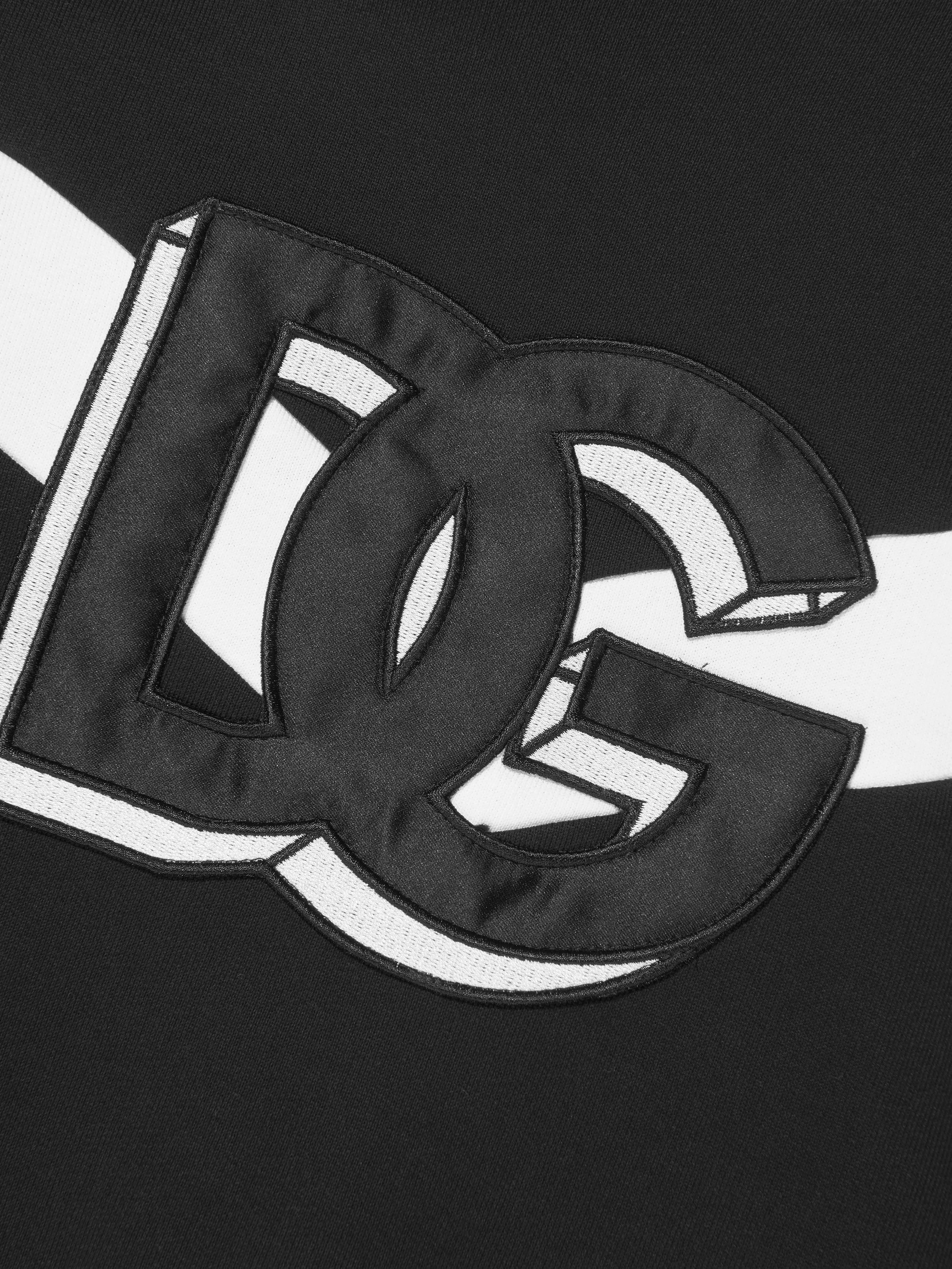Dolce & Gabbana Kids Logo Zip Up Top in Black