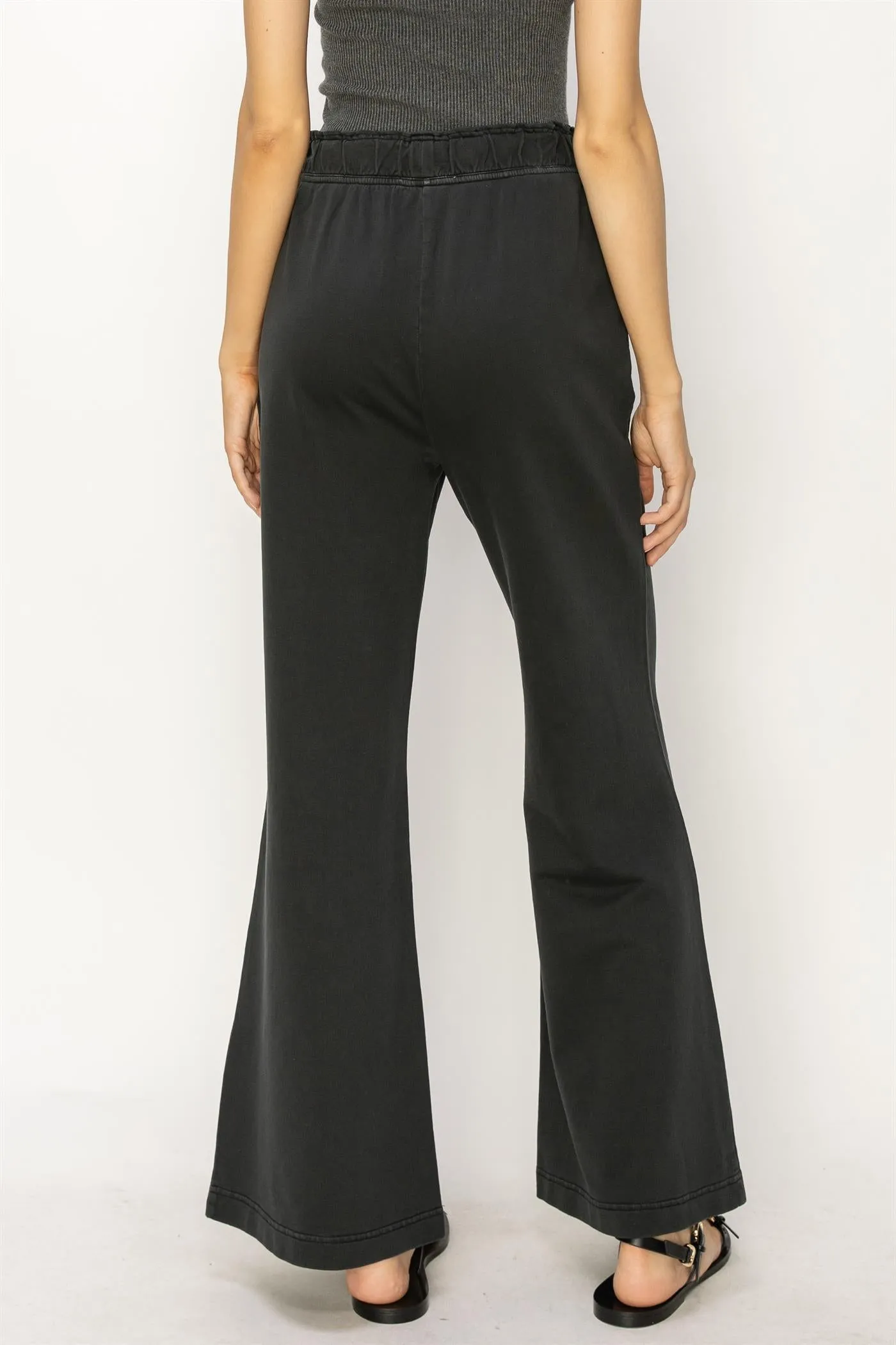 DZ24C346-D-High Waist Flare Pants