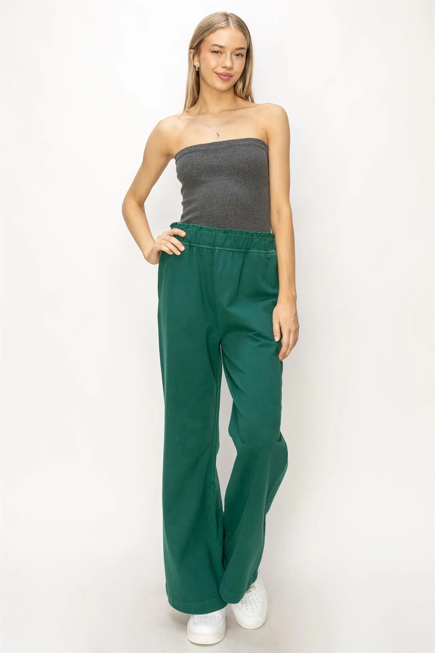 DZ24C346-D-High Waist Flare Pants