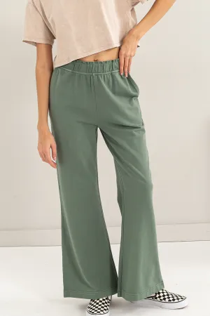 DZ24C346-D-High Waist Flare Pants