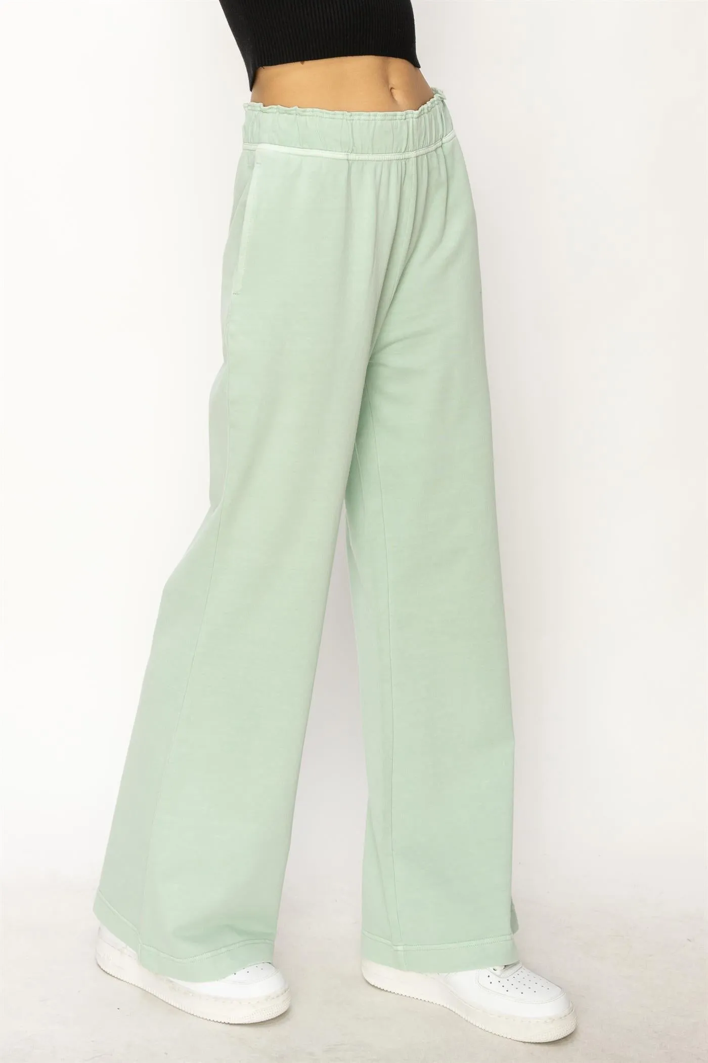 DZ24C346-D-High Waist Flare Pants