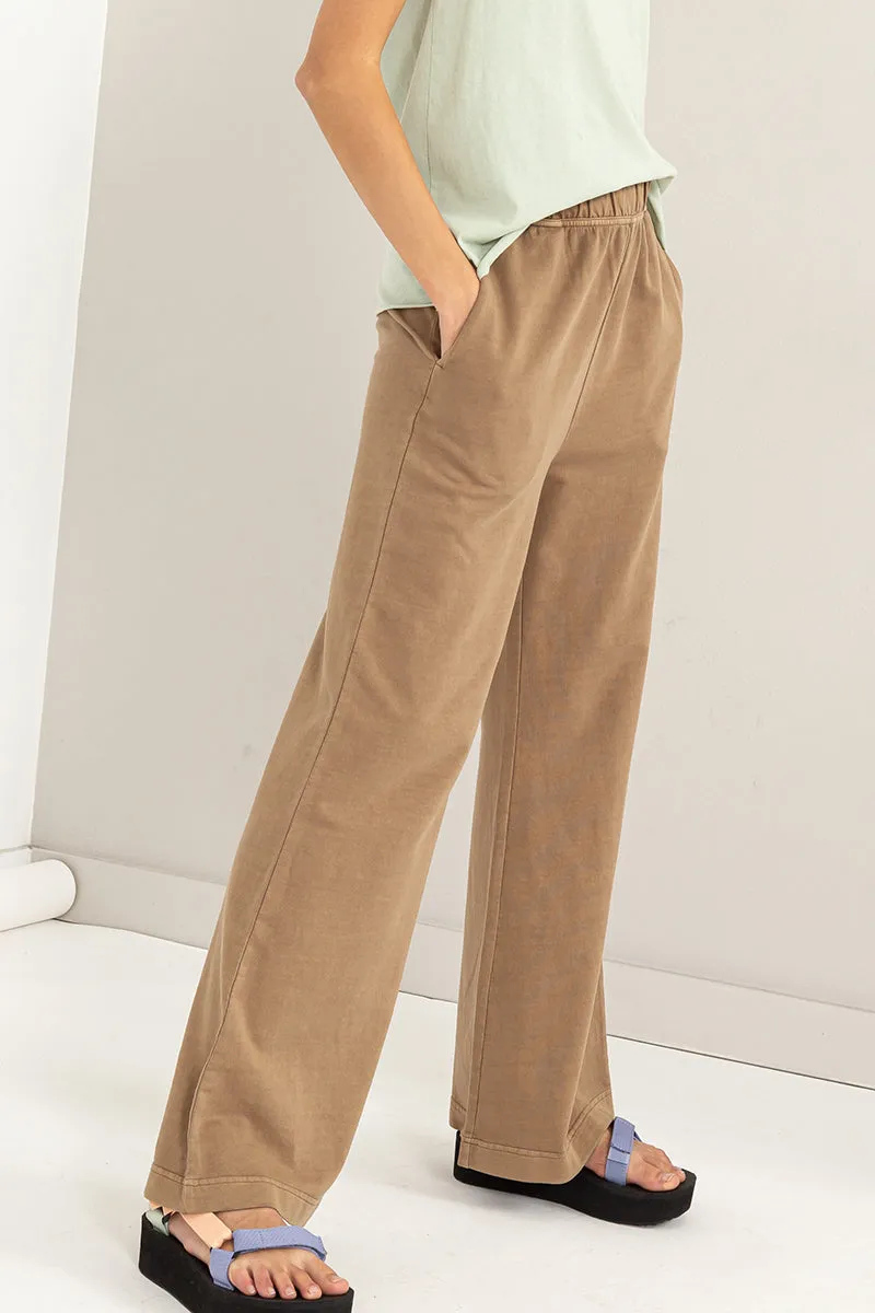 DZ24C346-D-High Waist Flare Pants