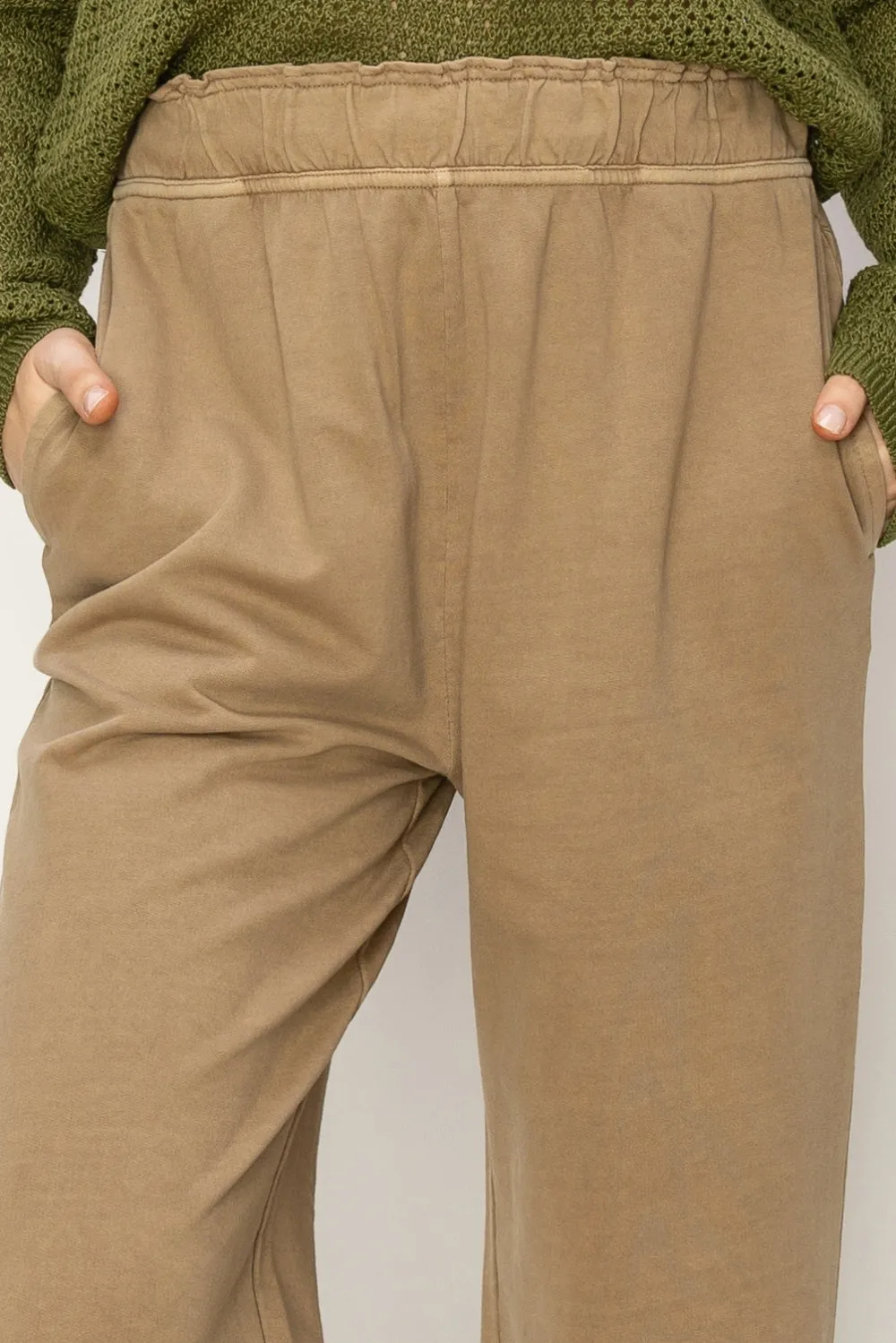 DZ24C346-D-High Waist Flare Pants