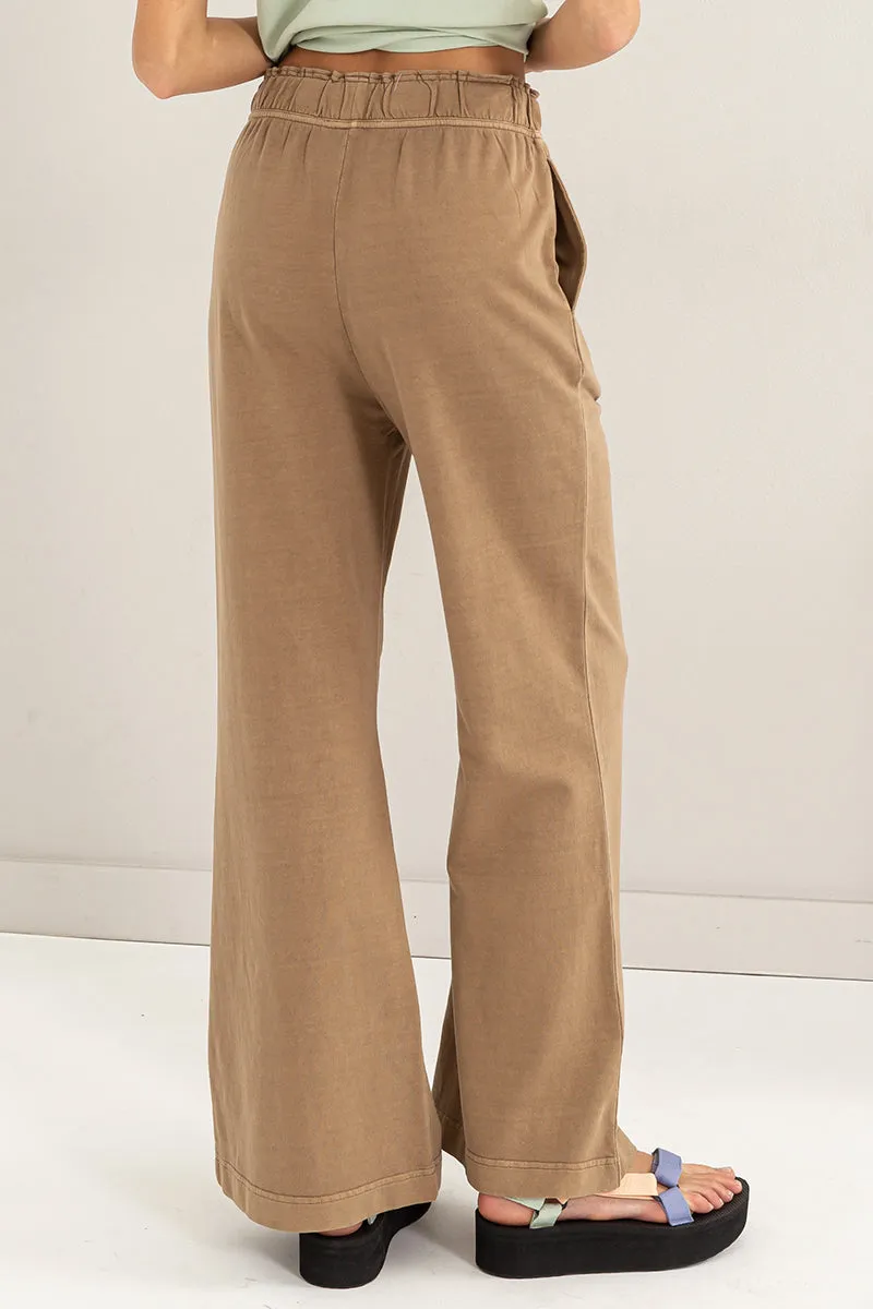 DZ24C346-D-High Waist Flare Pants