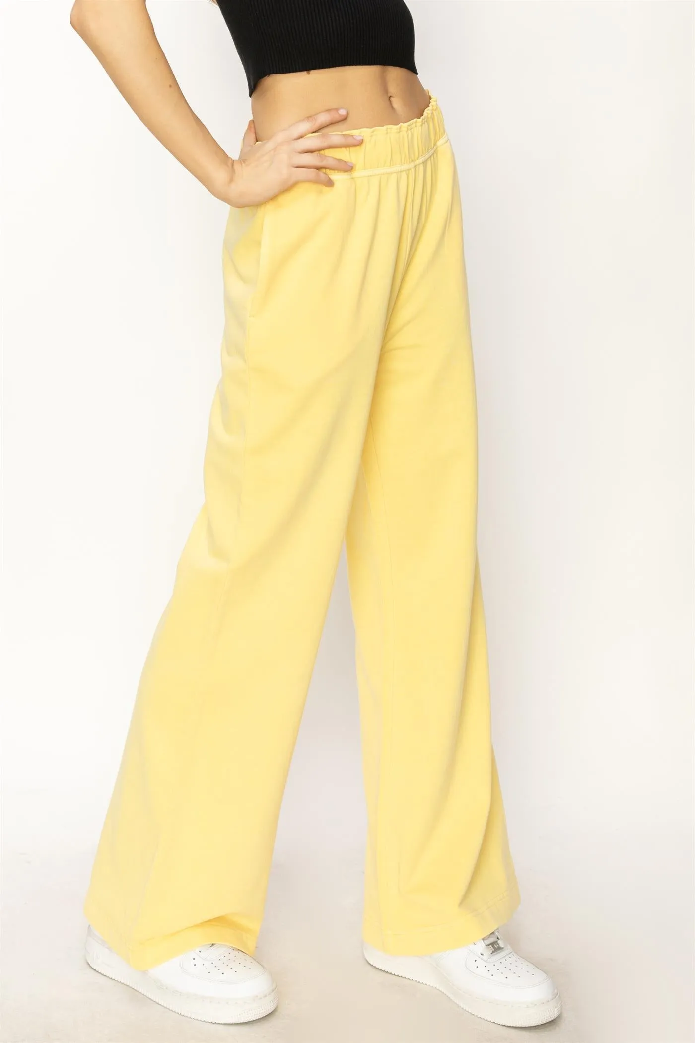 DZ24C346-D-High Waist Flare Pants