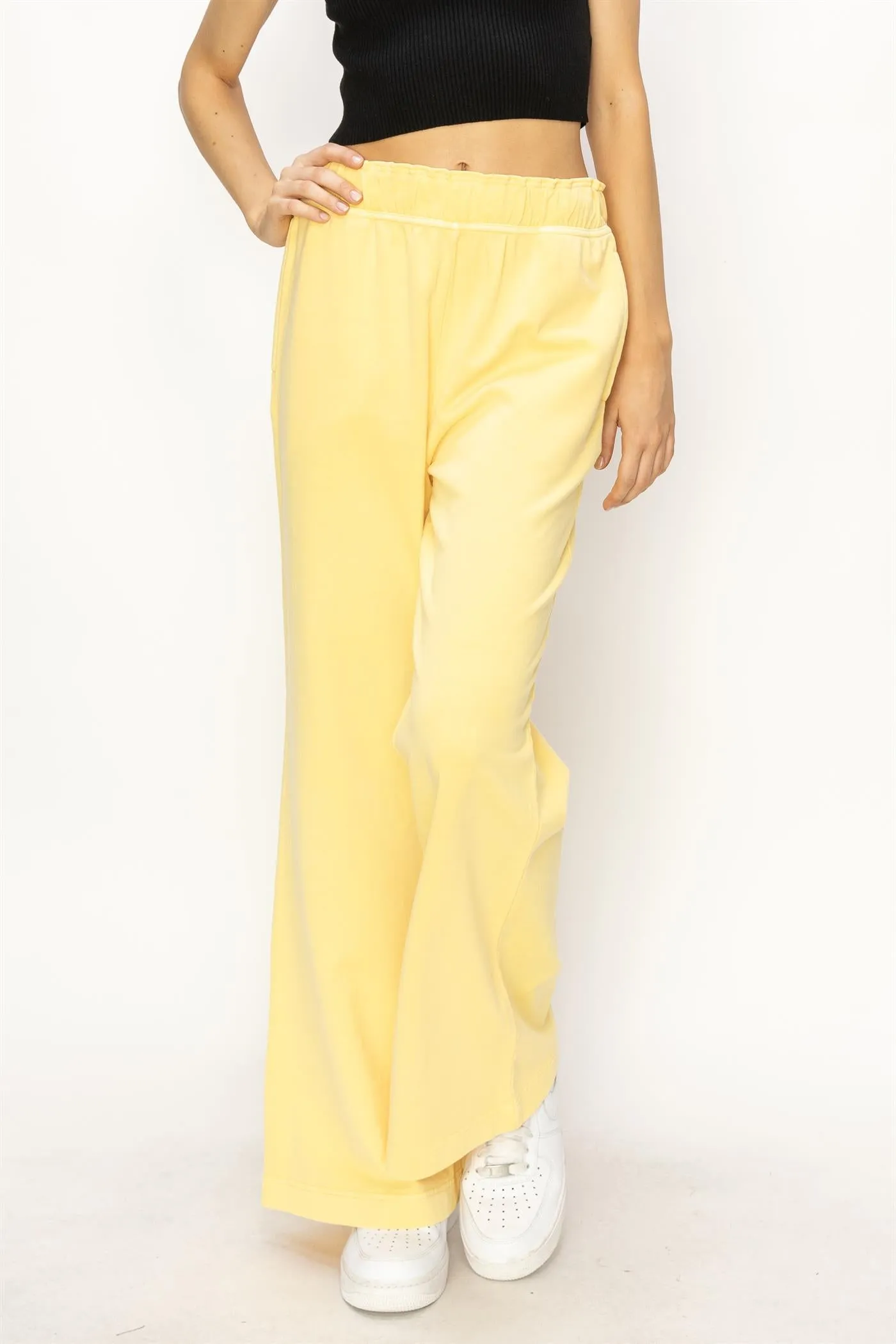 DZ24C346-D-High Waist Flare Pants