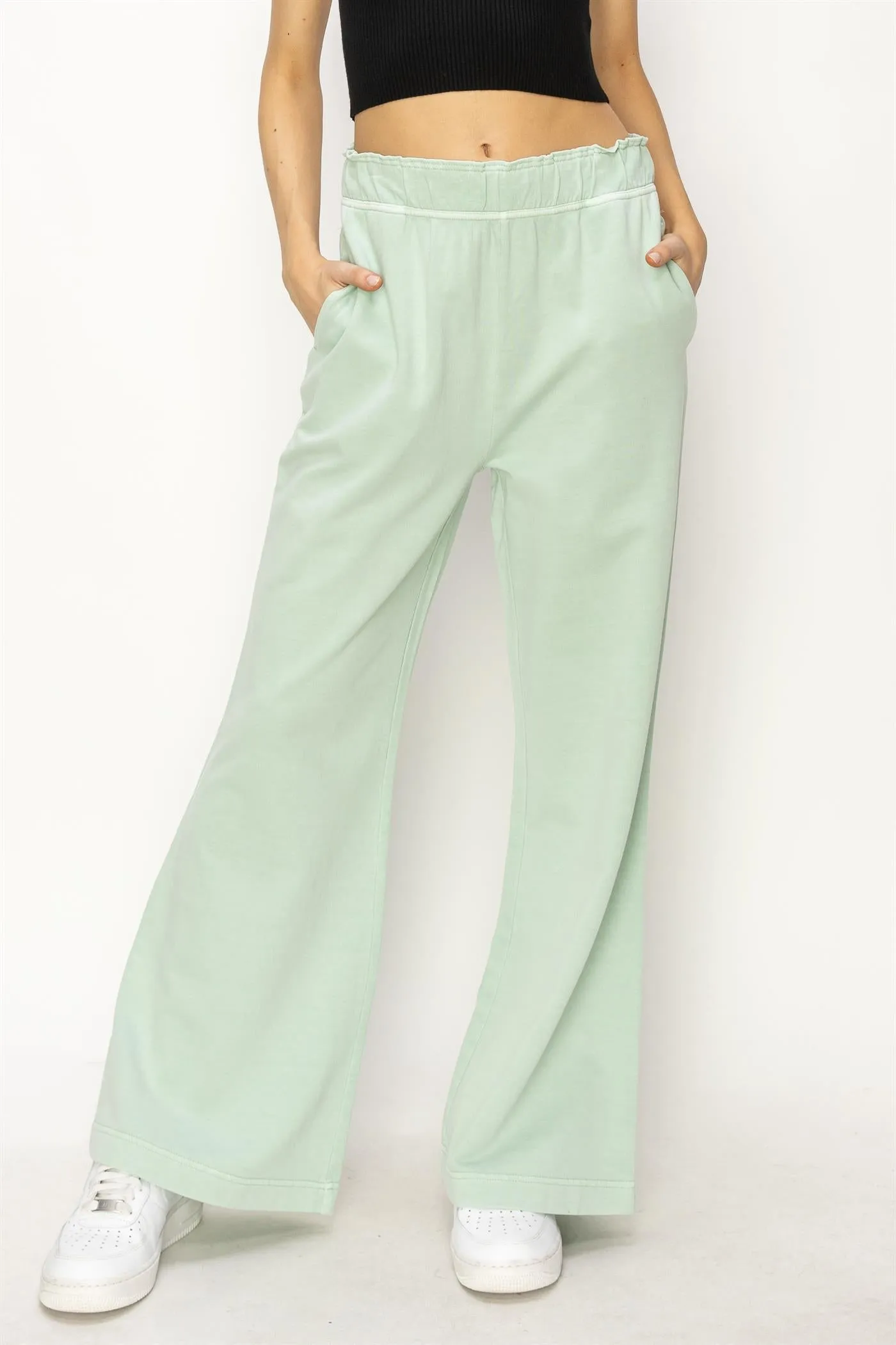 DZ24C346-D-High Waist Flare Pants
