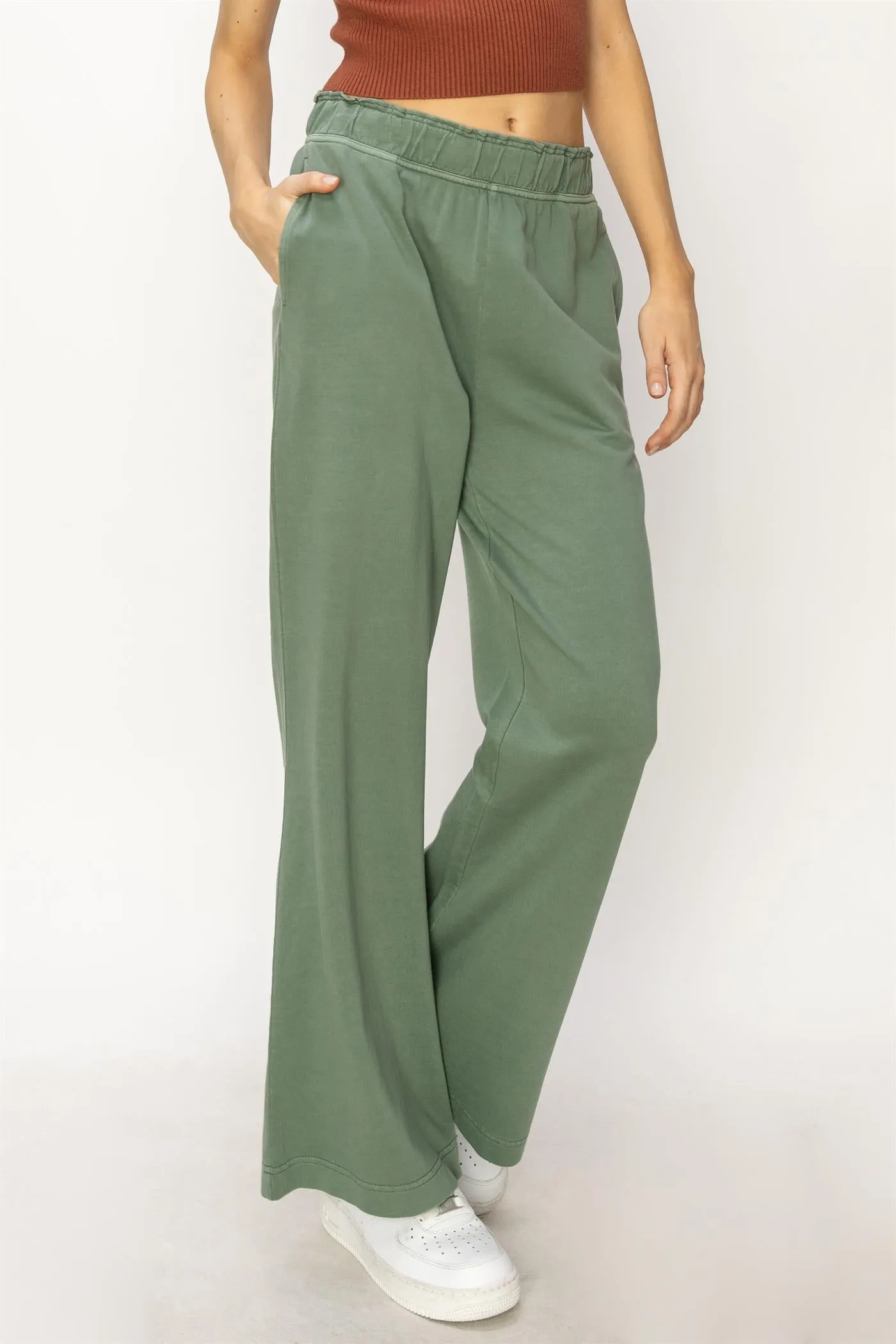 DZ24C346-D-High Waist Flare Pants