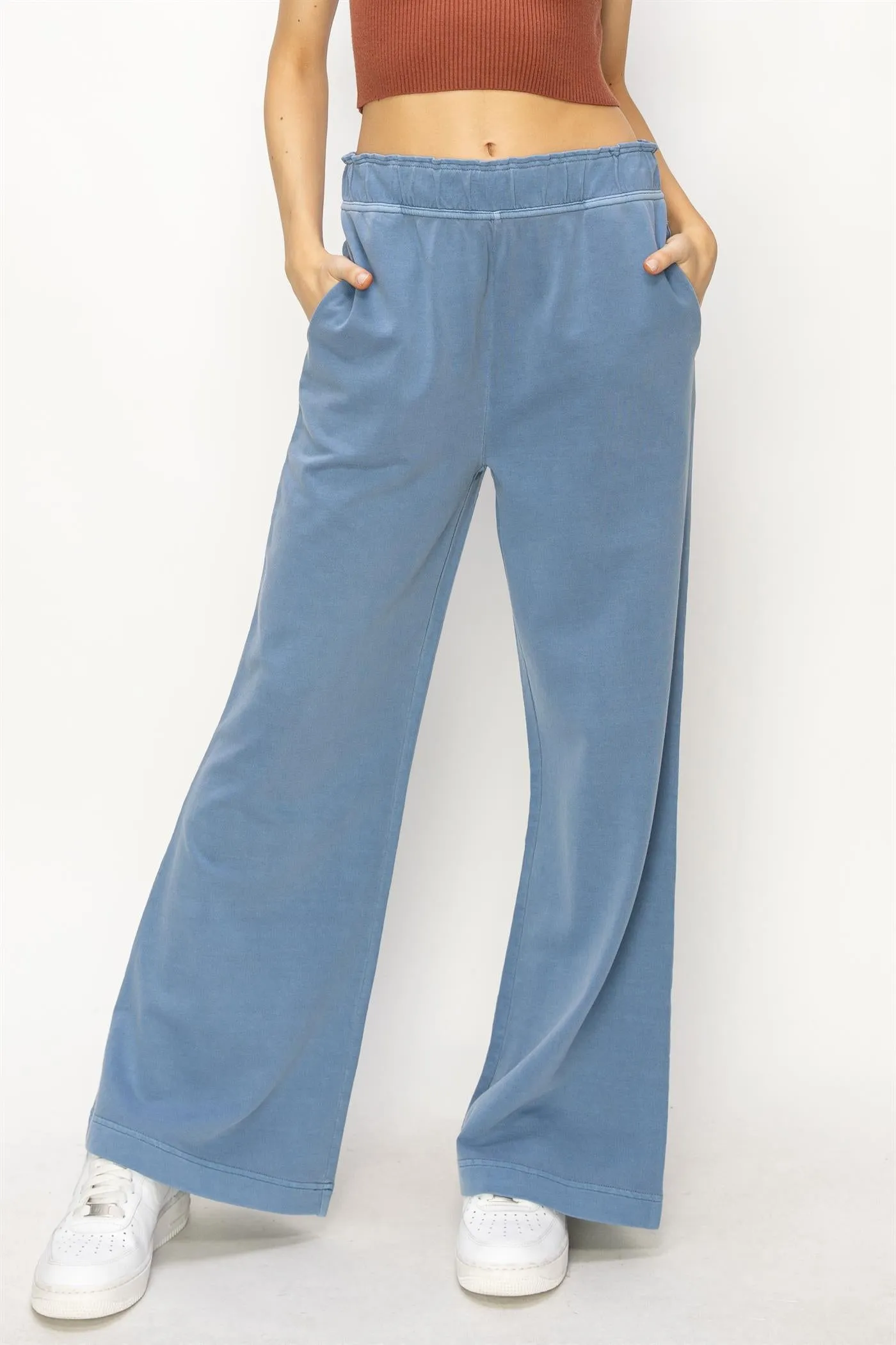 DZ24C346-D-High Waist Flare Pants