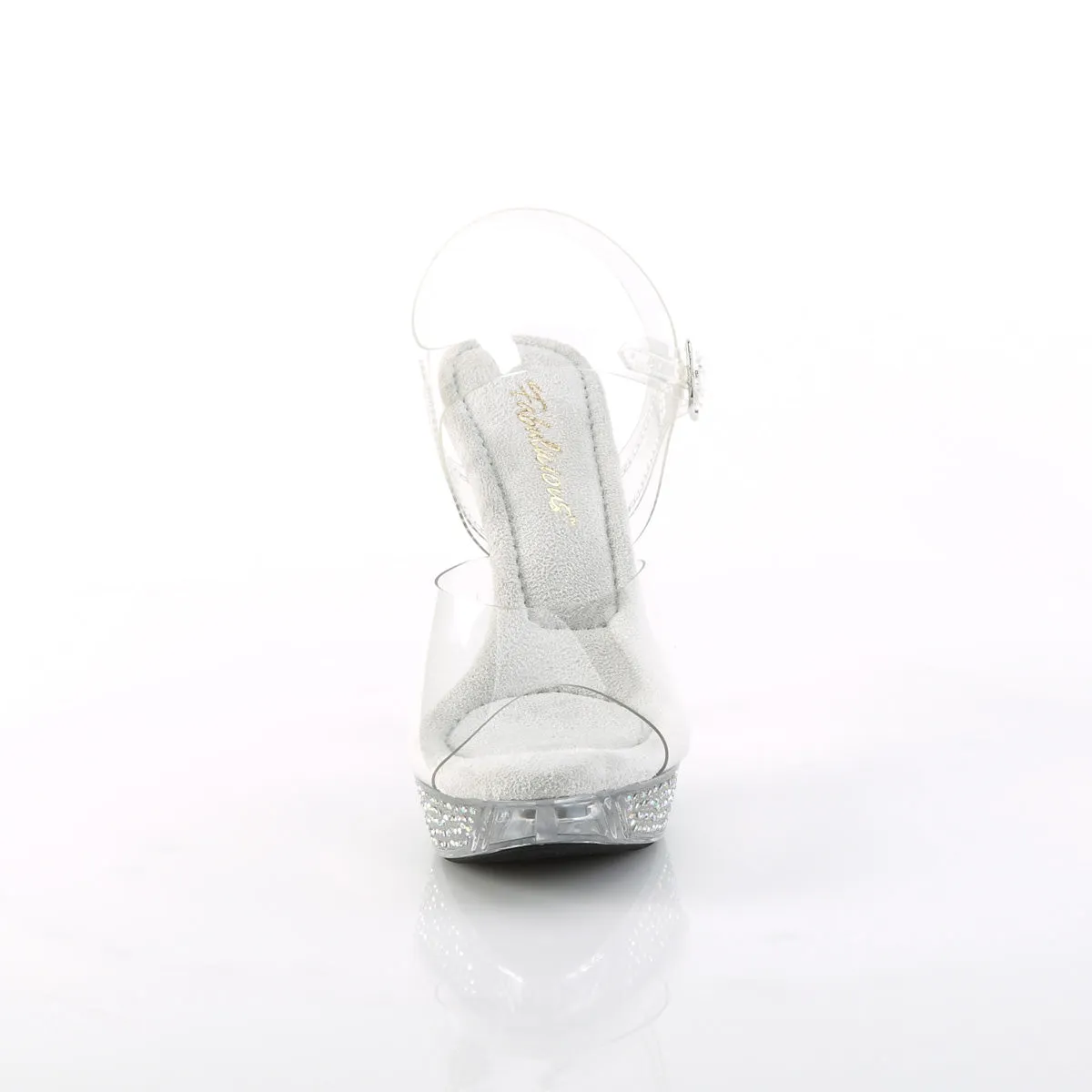 ELEGANT-408ABRS Fabulicious 4 1/2" Elegant Clear Sexy Shoes (Posing Shoes)