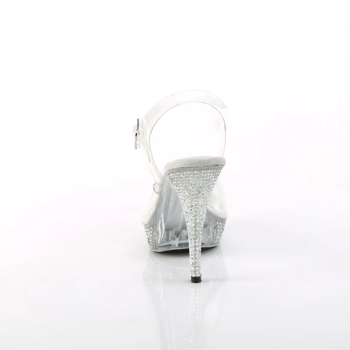 ELEGANT-408ABRS Fabulicious 4 1/2" Elegant Clear Sexy Shoes (Posing Shoes)