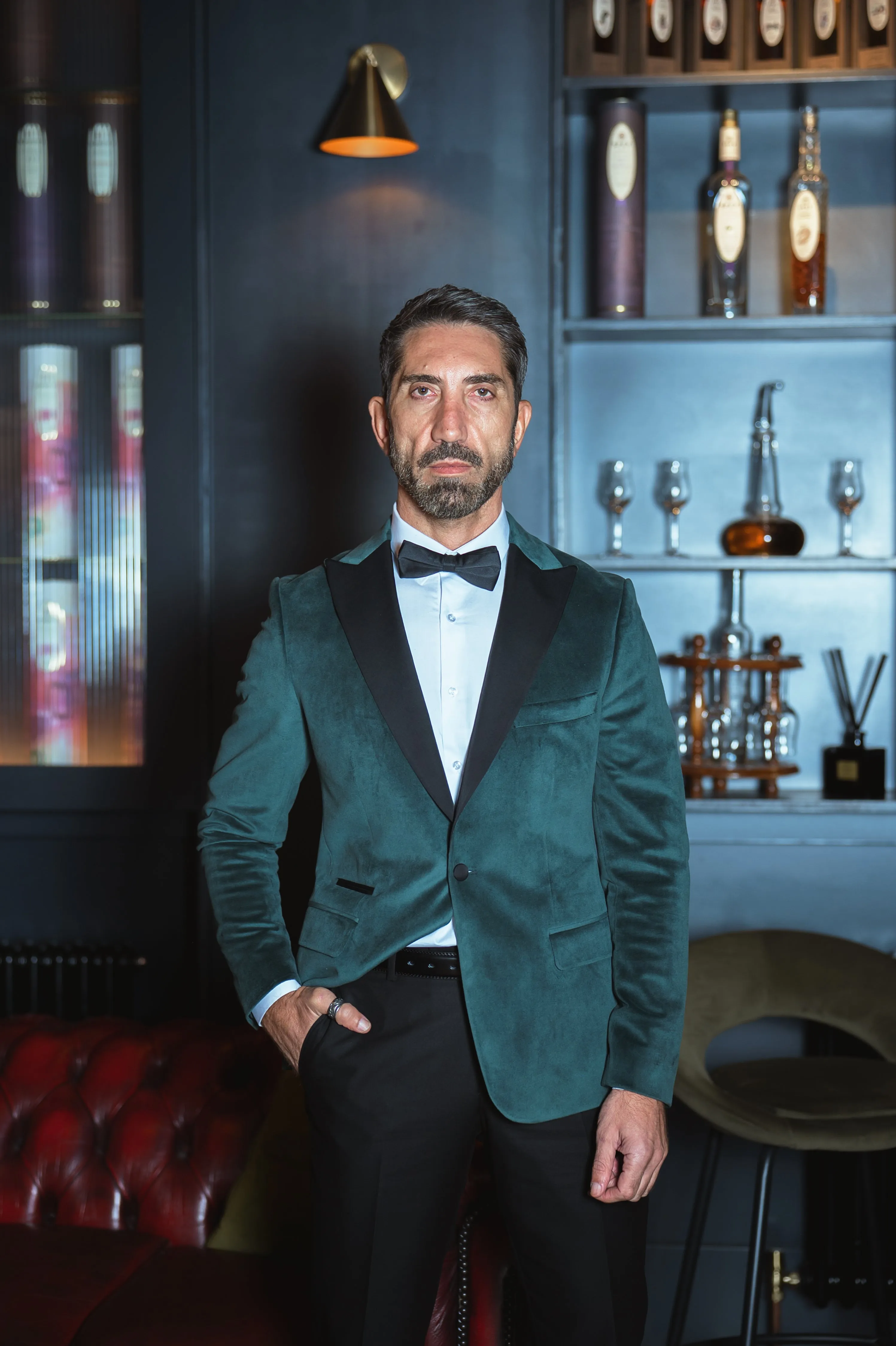 Evergreen Dinner Suit Party Look