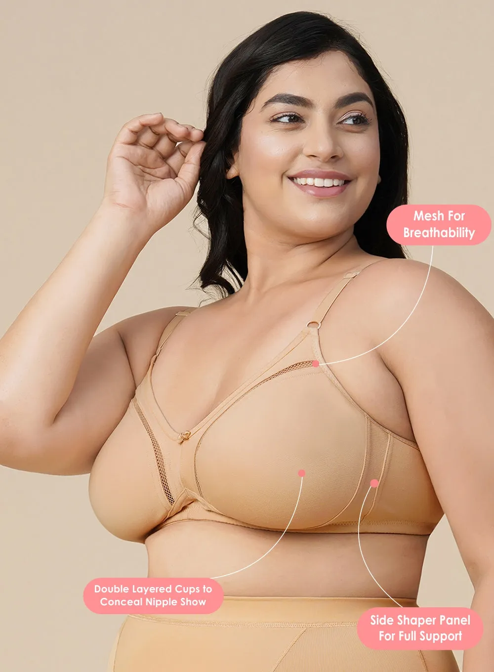 Everyday Plus Size Non-Padded Comfort Bra (PBBR1032)