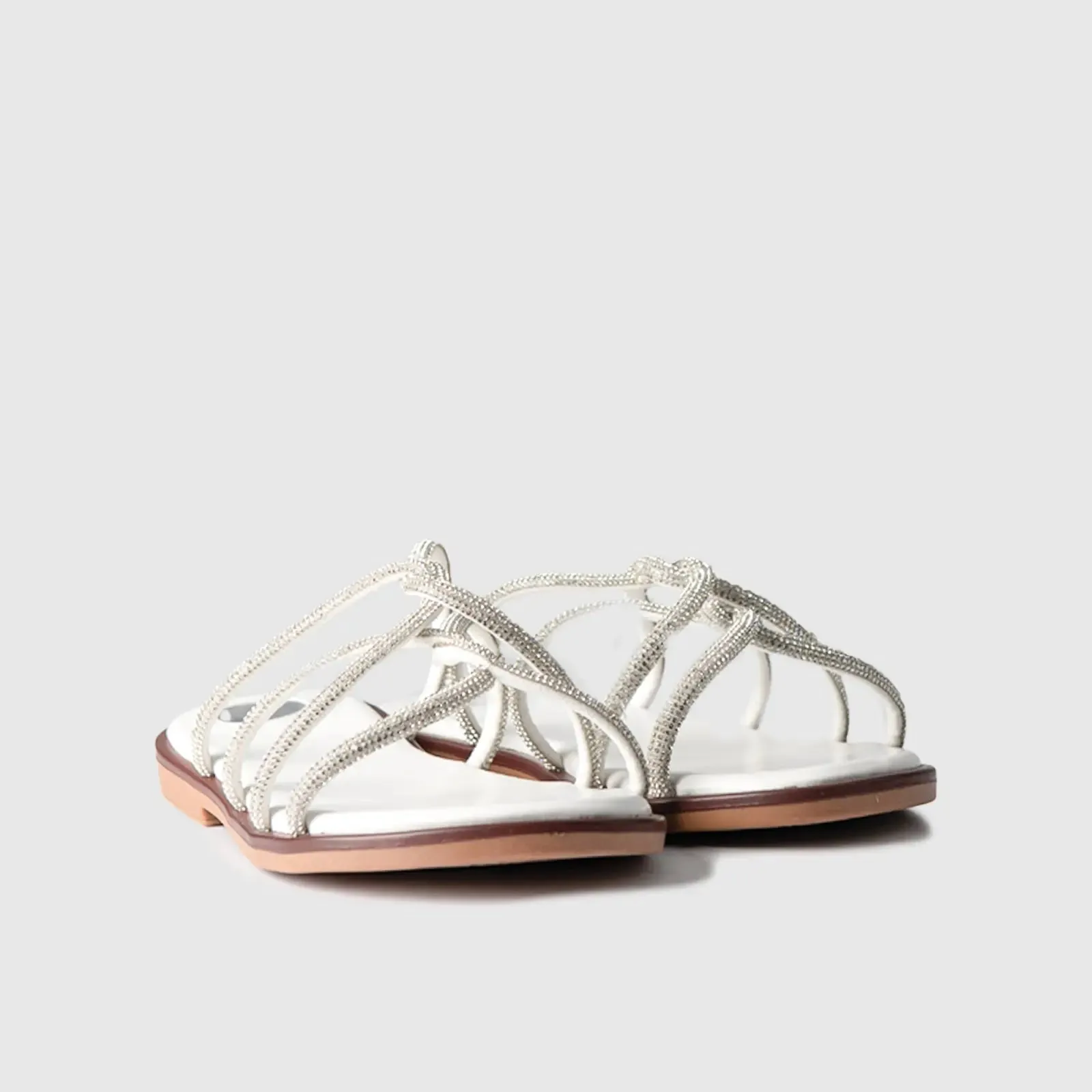 Flat Dress Sandal 01616 White