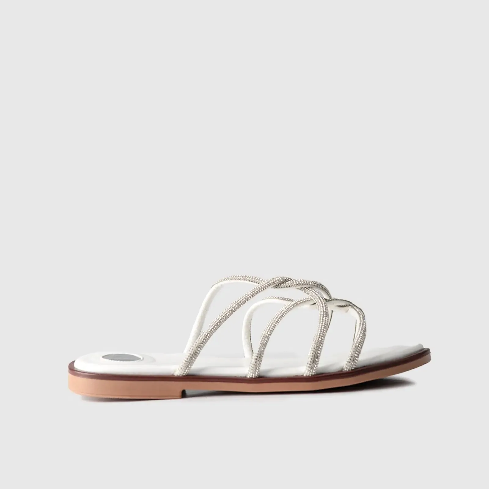Flat Dress Sandal 01616 White
