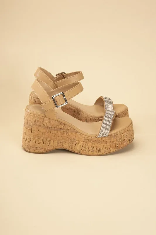 FS Clearance FRAYA-S Rhinestone Strap Sandals