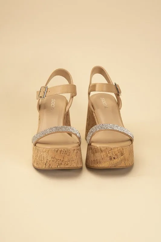FS Clearance FRAYA-S Rhinestone Strap Sandals