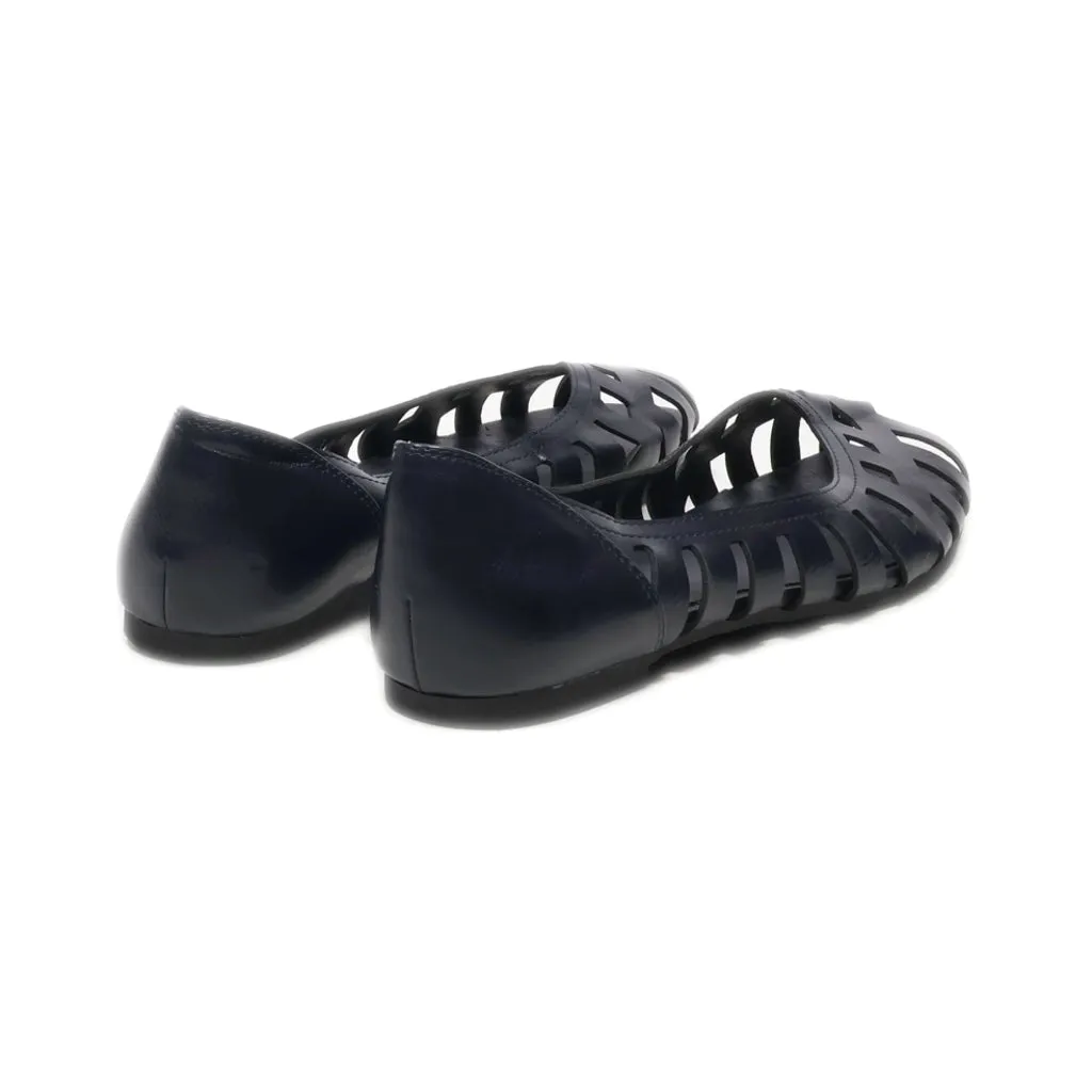 Graceland Flat Sandals Leather Blue Colour For Women