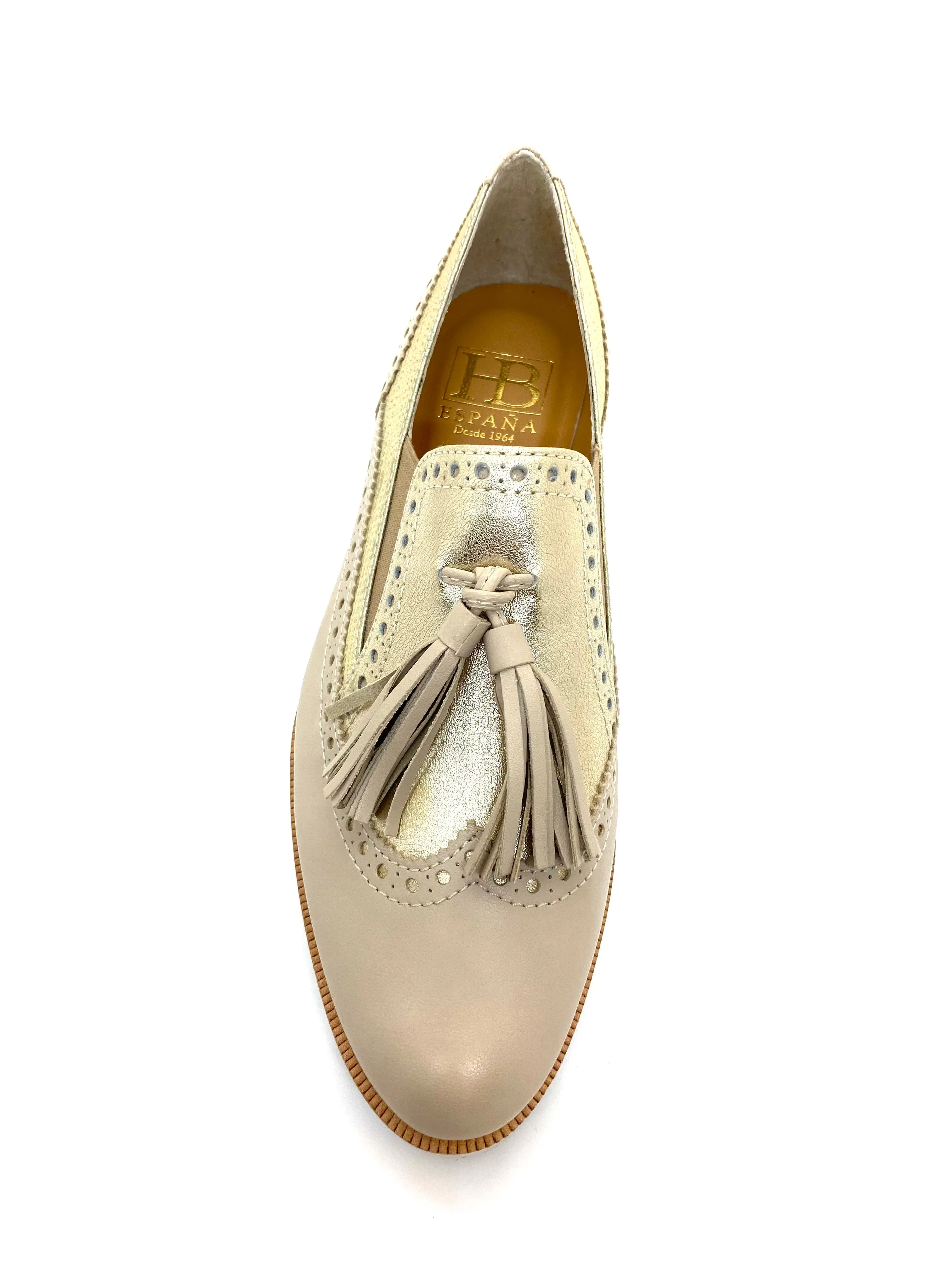 HB Shoes Soft Beige Gold Combo