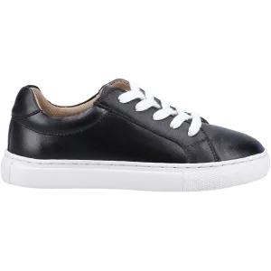 Hush Puppies Boys Colton Leather Trainers - Black