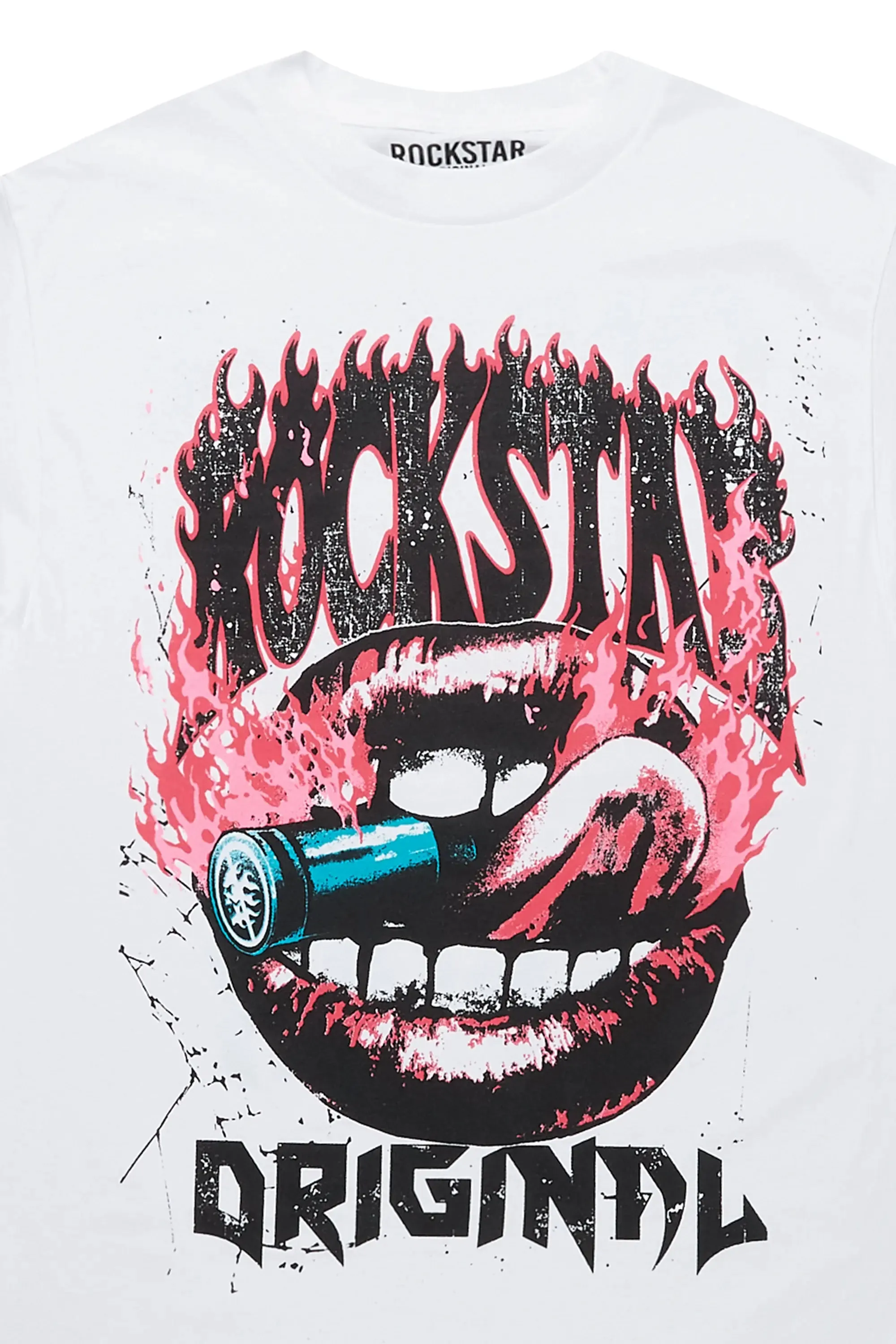 Light It Up White Oversized T-Shirt