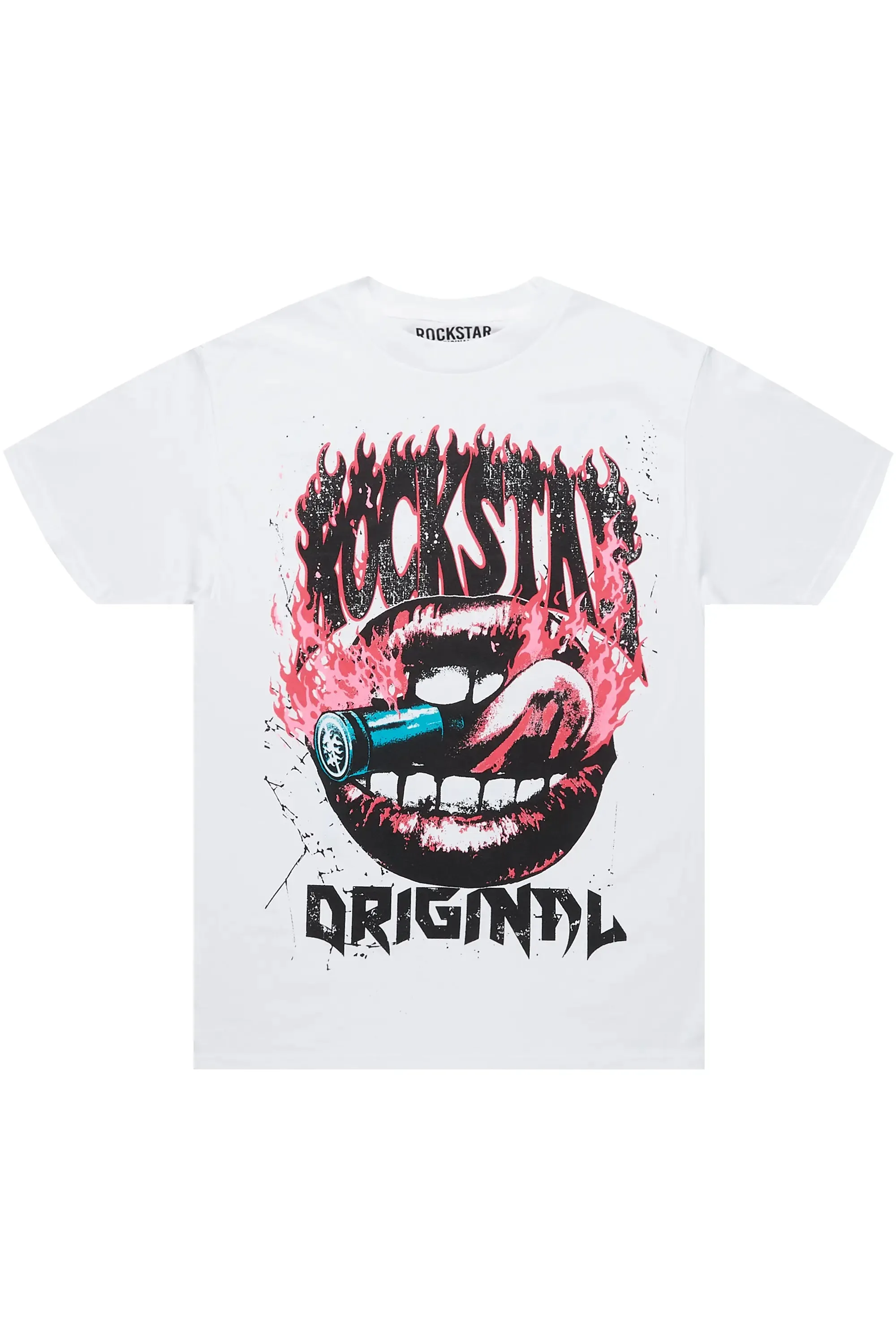 Light It Up White Oversized T-Shirt