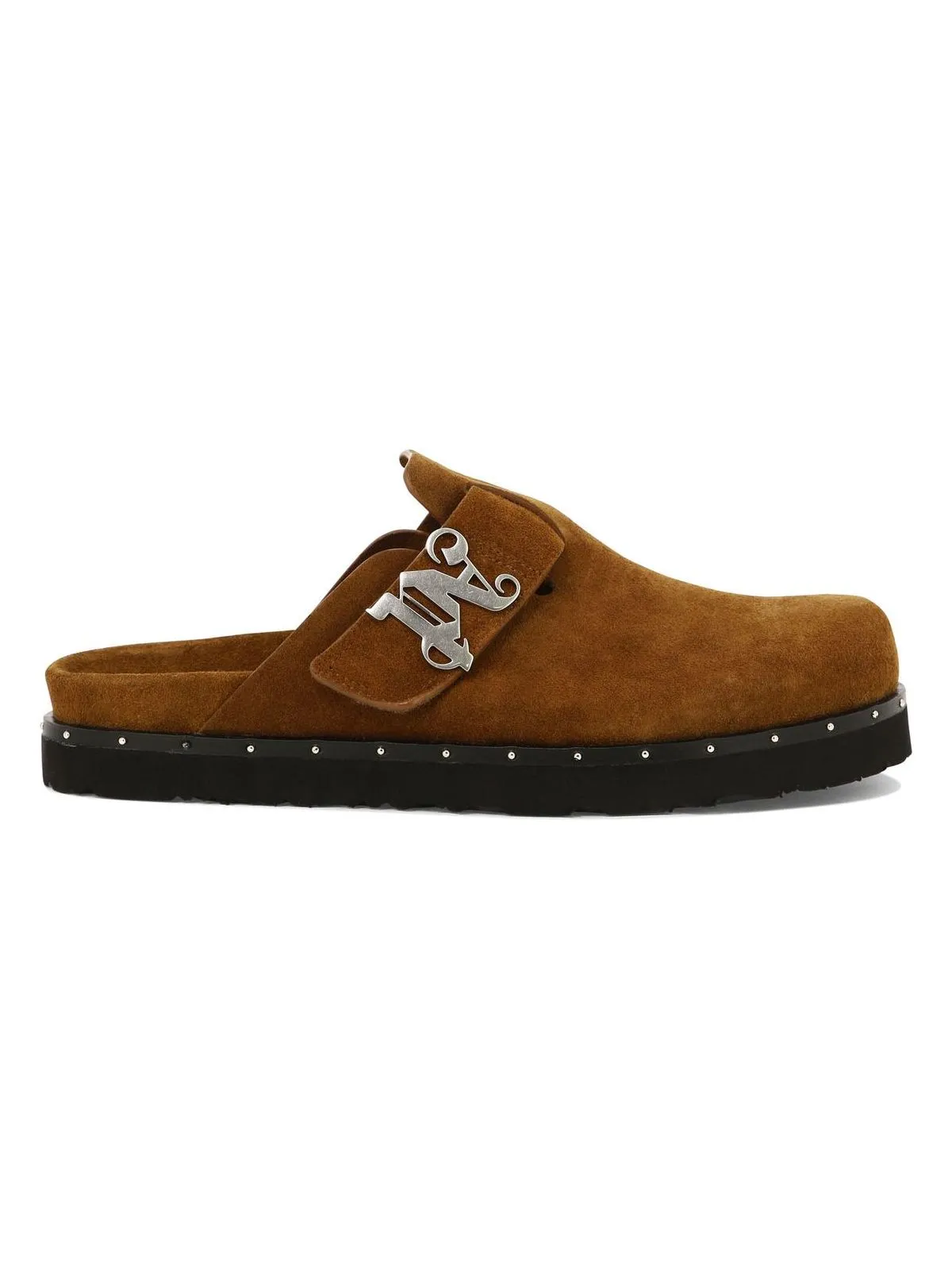 Men's "studded" Mules in Brown | Size 44 | PMIJ005R24LEA0026000