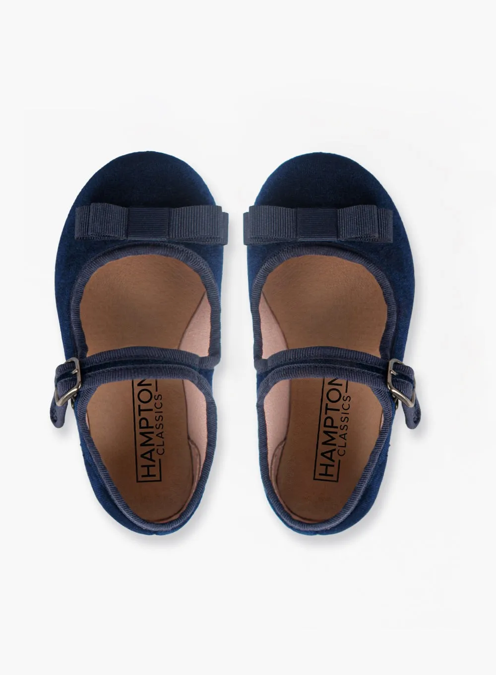 My First Hampton Classics Lana First Walkers in Navy Velvet