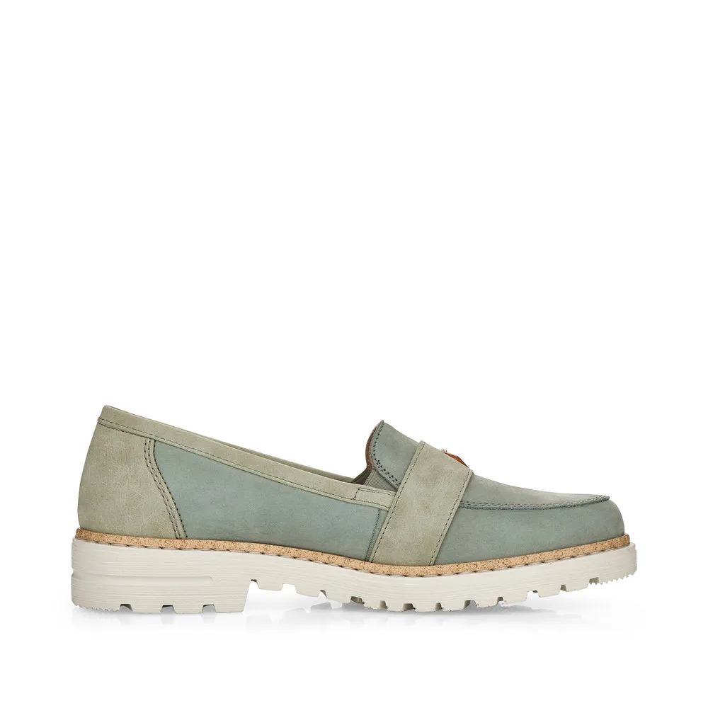 Rieker Ladies Buckle Trim Loafer