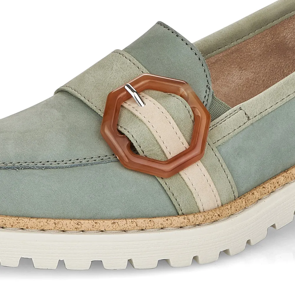 Rieker Ladies Buckle Trim Loafer