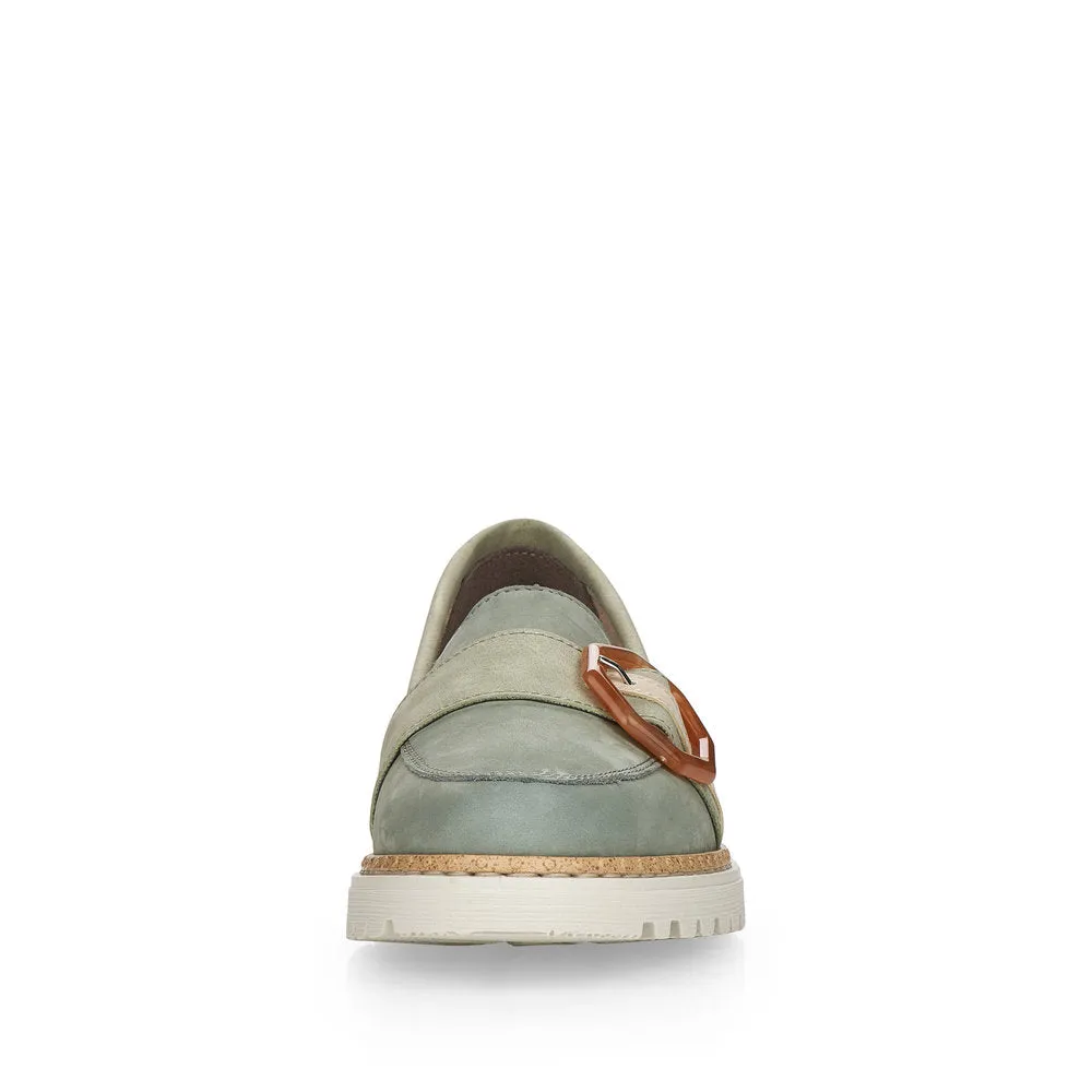 Rieker Ladies Buckle Trim Loafer