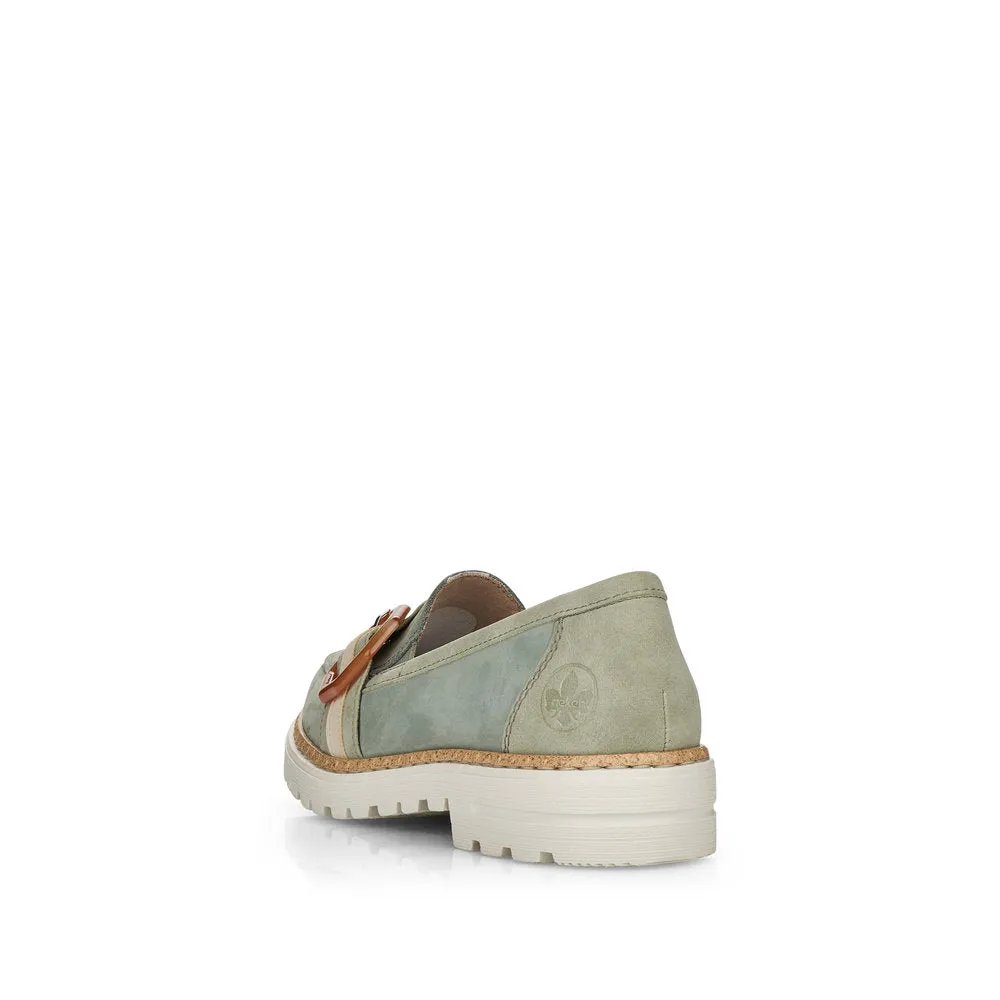 Rieker Ladies Buckle Trim Loafer