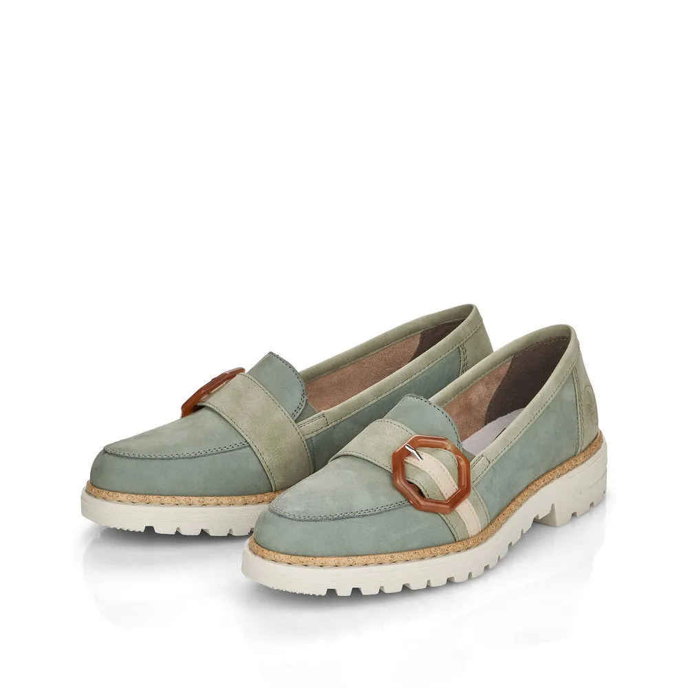 Rieker Ladies Buckle Trim Loafer