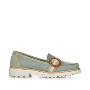 Rieker Ladies Buckle Trim Loafer