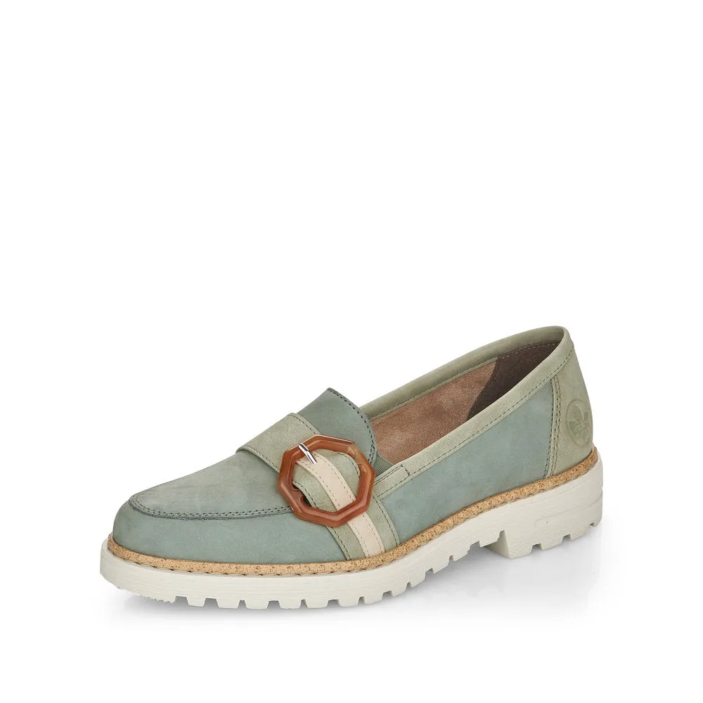 Rieker Ladies Buckle Trim Loafer