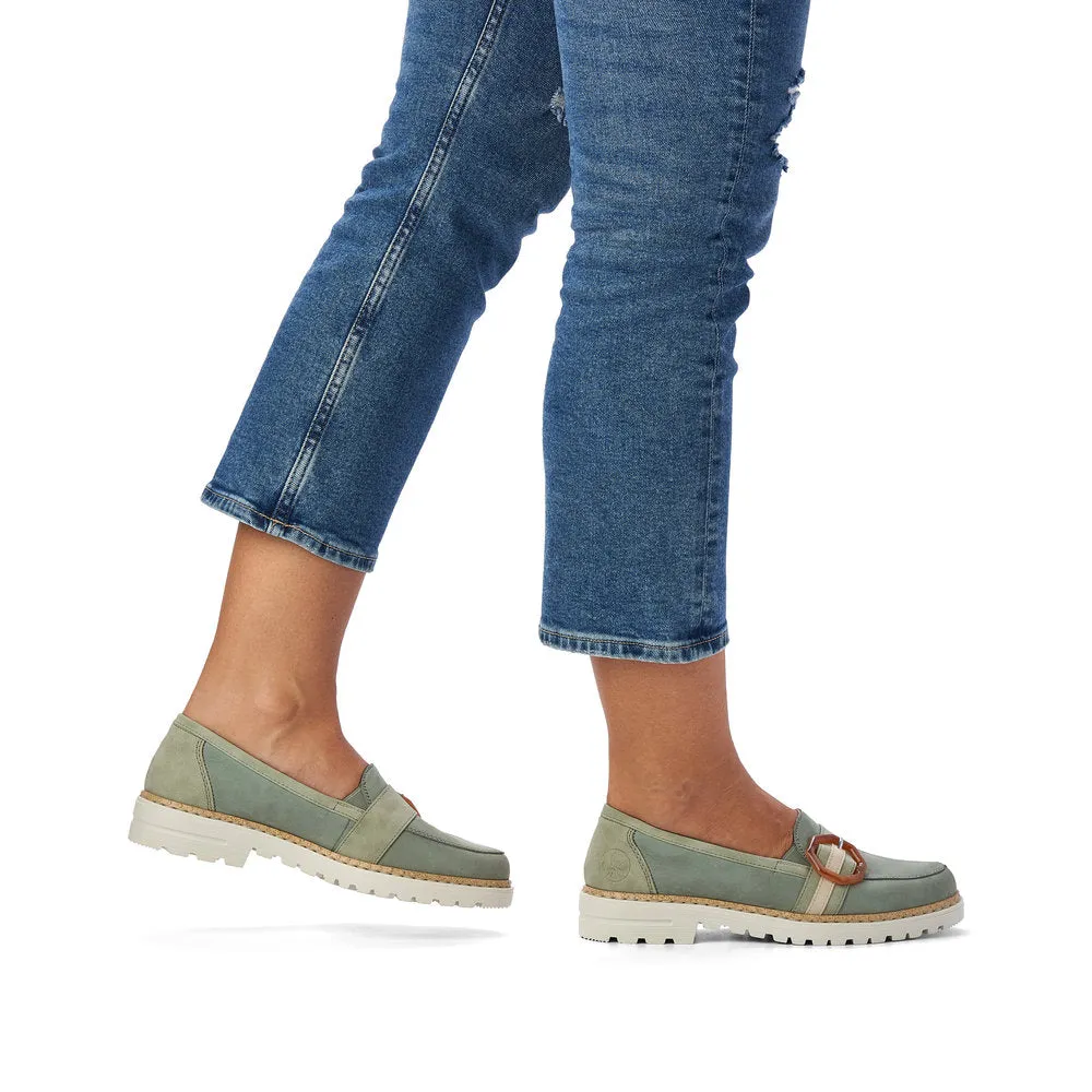 Rieker Ladies Buckle Trim Loafer