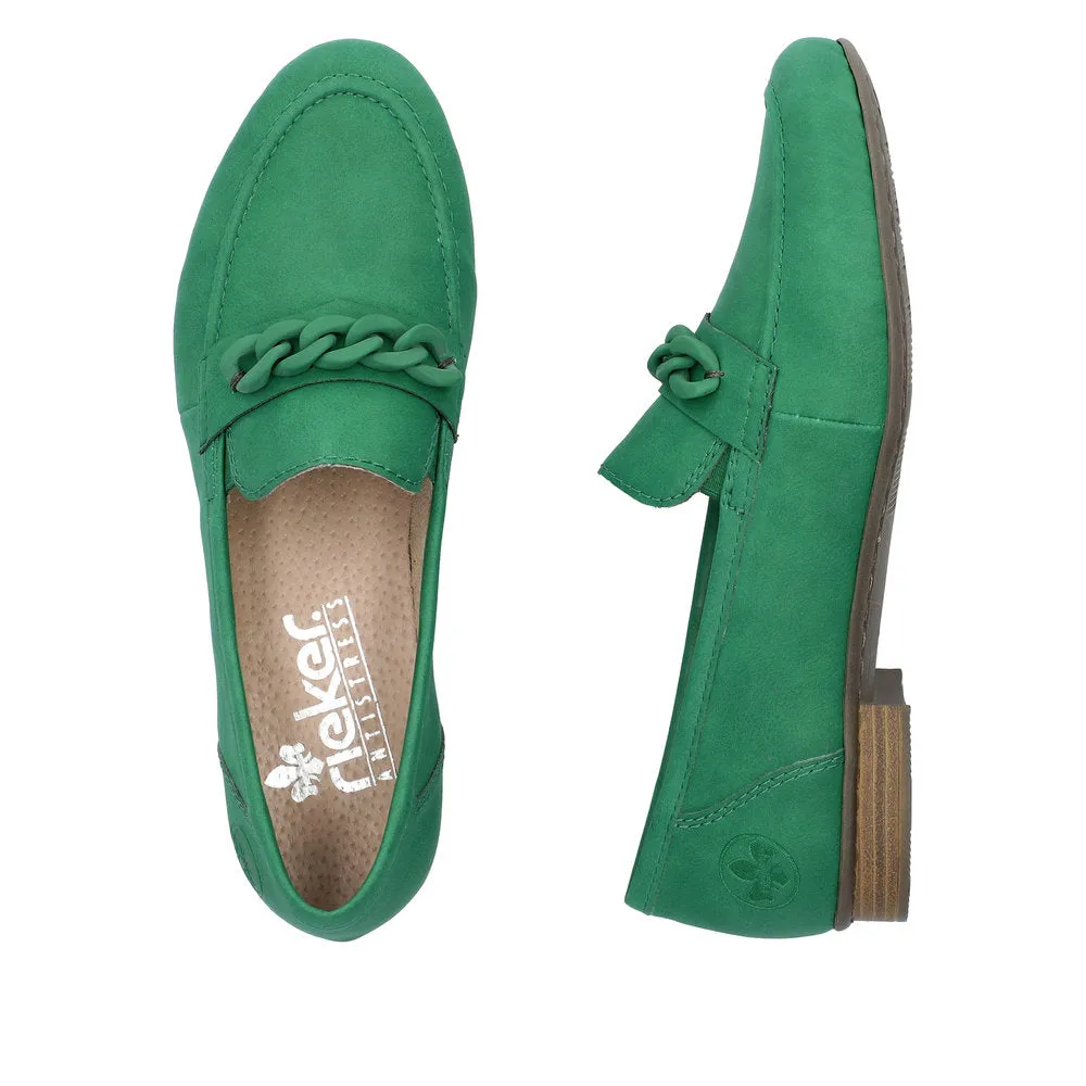 Rieker Ladies Chain Trim ladies Loafer