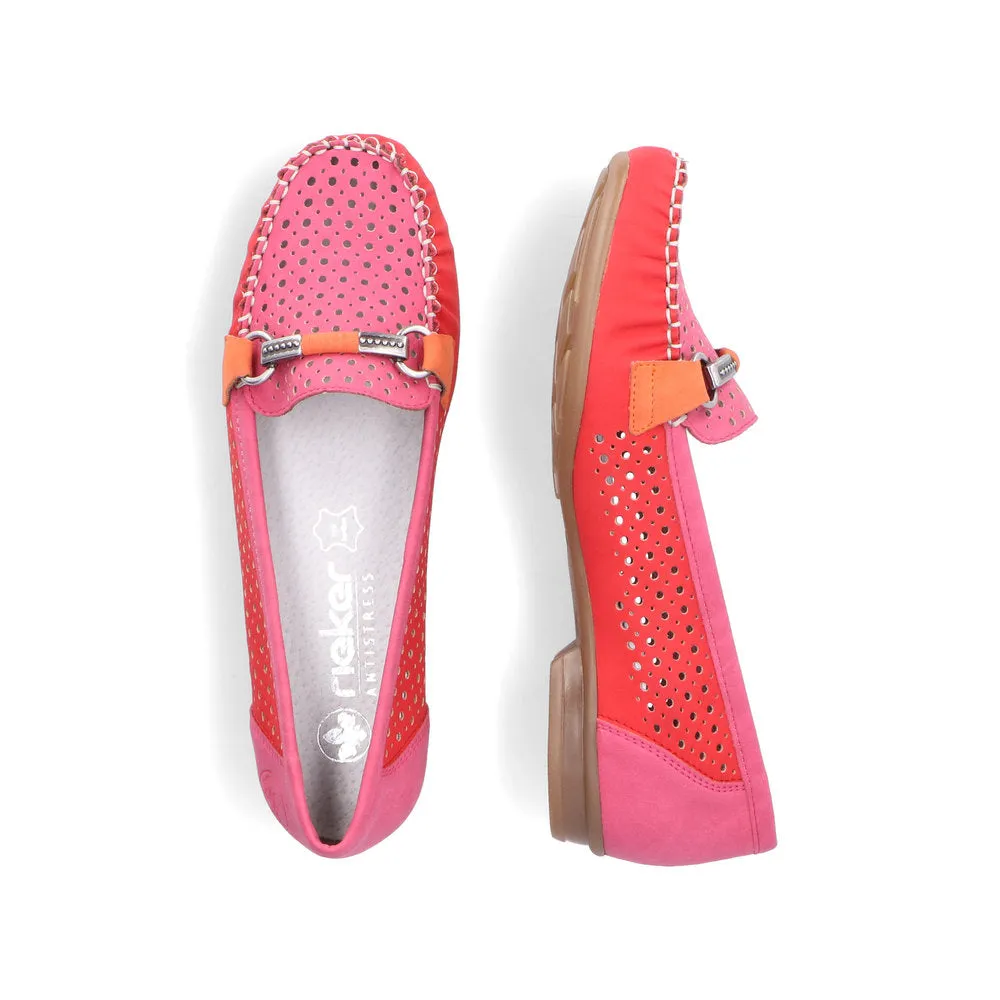 Rieker Ladies Perforated Loafer