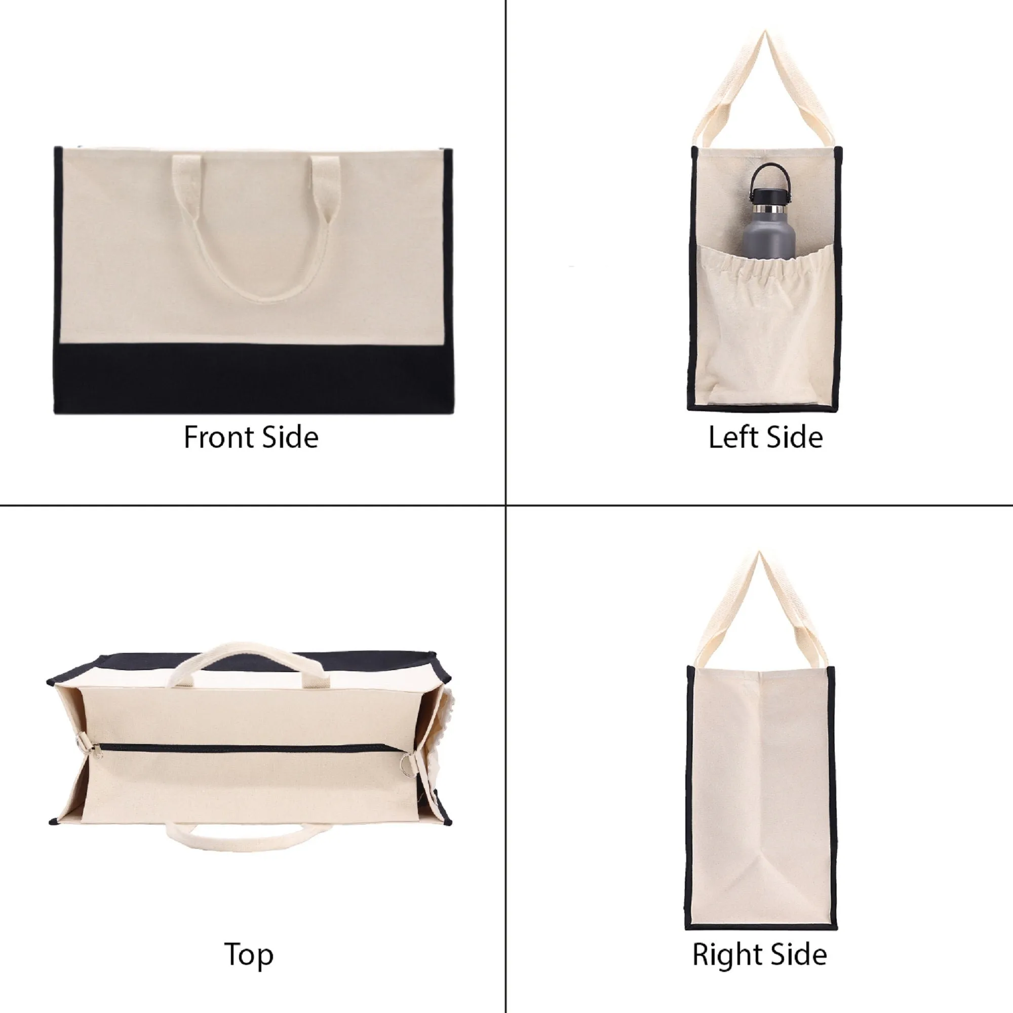 Road Trip Beach Tote Bag XL - Oversized Chic Tote Bag with Zipper and Inner Pockets - Gift for Her - Girls Weekend Tote - Weekender Bag
