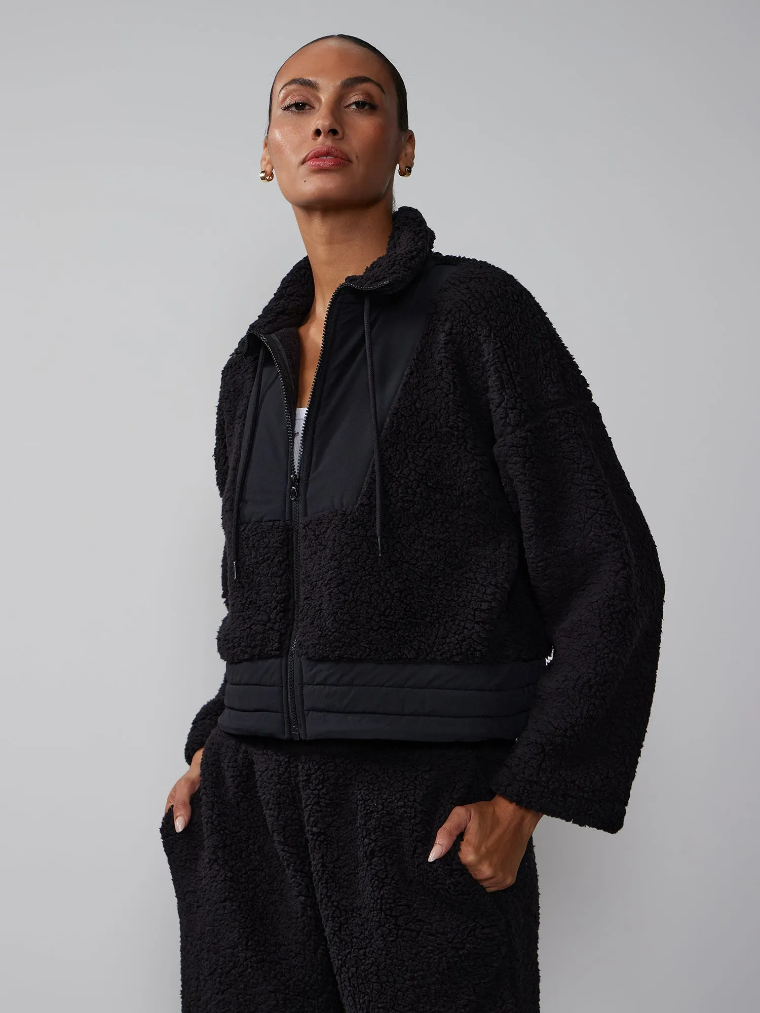 Sherpa Zip Up Sweatshirt