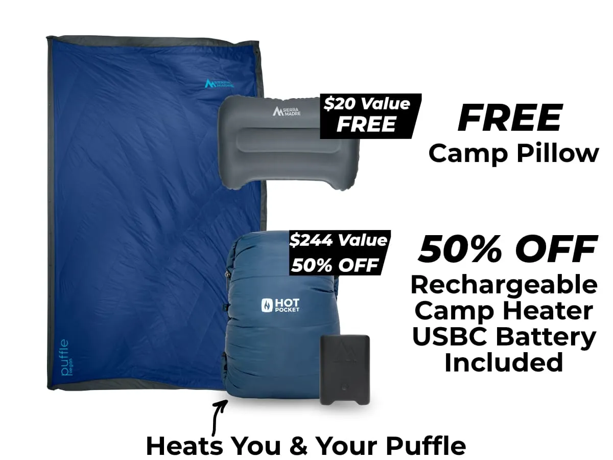 Special Offer: Puffle 55° Down Adventure Blanket   Add ons