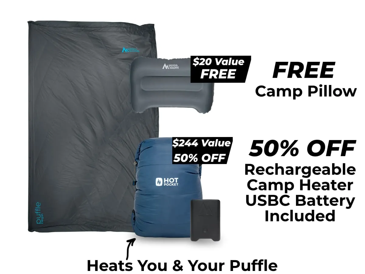 Special Offer: Puffle 55° Down Adventure Blanket   Add ons